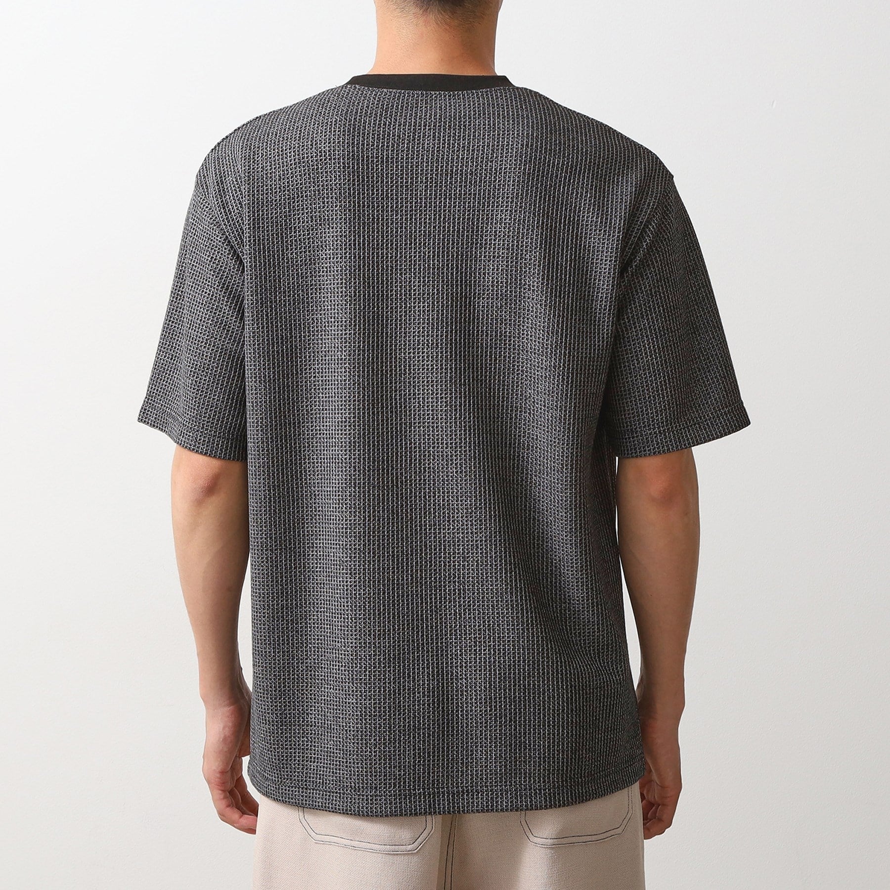 ザ ショップ ティーケー(メンズ) THE SHOP TK(Men) カットジャカード半袖Tシャツ （ブラック(019)） ブラック(019)