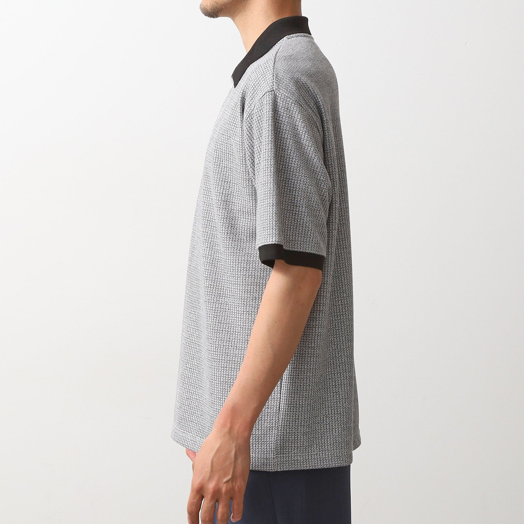 ザ ショップ ティーケー(メンズ) THE SHOP TK(Men) ジャカードポロシャツ （ブラック(019)） ブラック(019)
