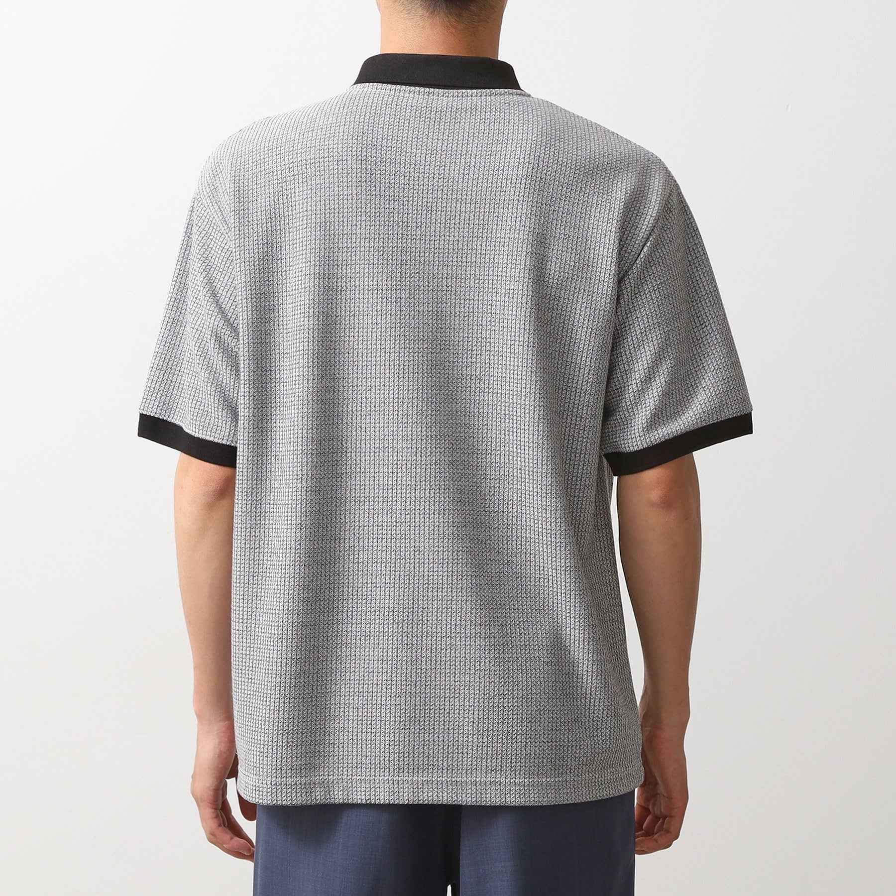 ザ ショップ ティーケー(メンズ) THE SHOP TK(Men) ジャカードポロシャツ （ブラック(019)） ブラック(019)