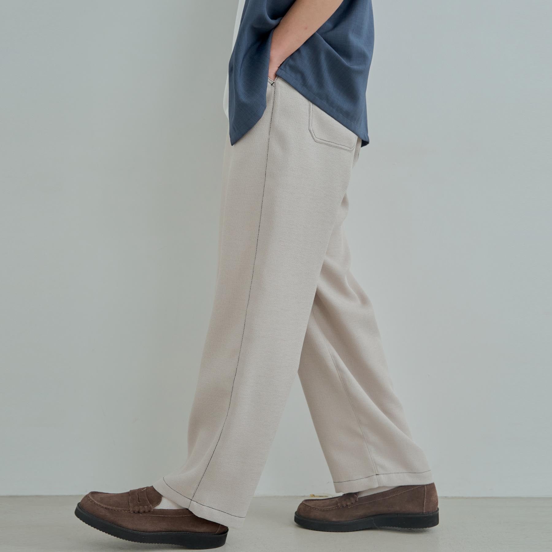 ザ ショップ ティーケー(メンズ) THE SHOP TK(Men) ブッチャー配色ワイドパンツ （ブラック(019)） ブラック(019)