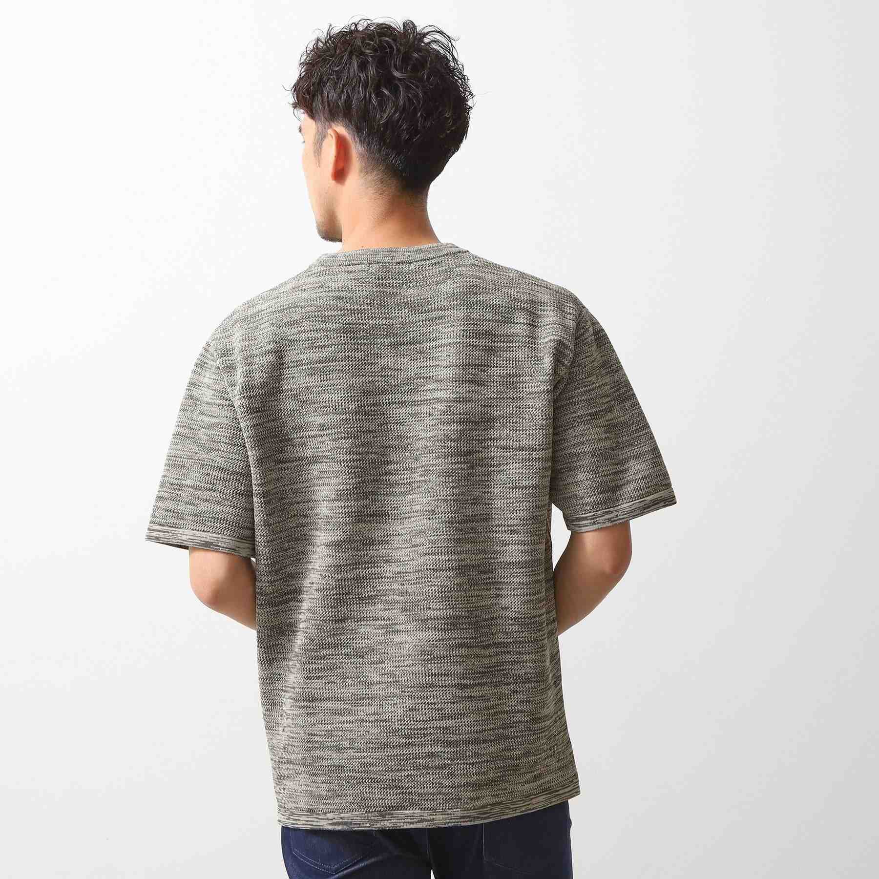 ザ ショップ ティーケー(メンズ) THE SHOP TK(Men) メランジニット半袖Tシャツ （トープ(054)） トープ(054)