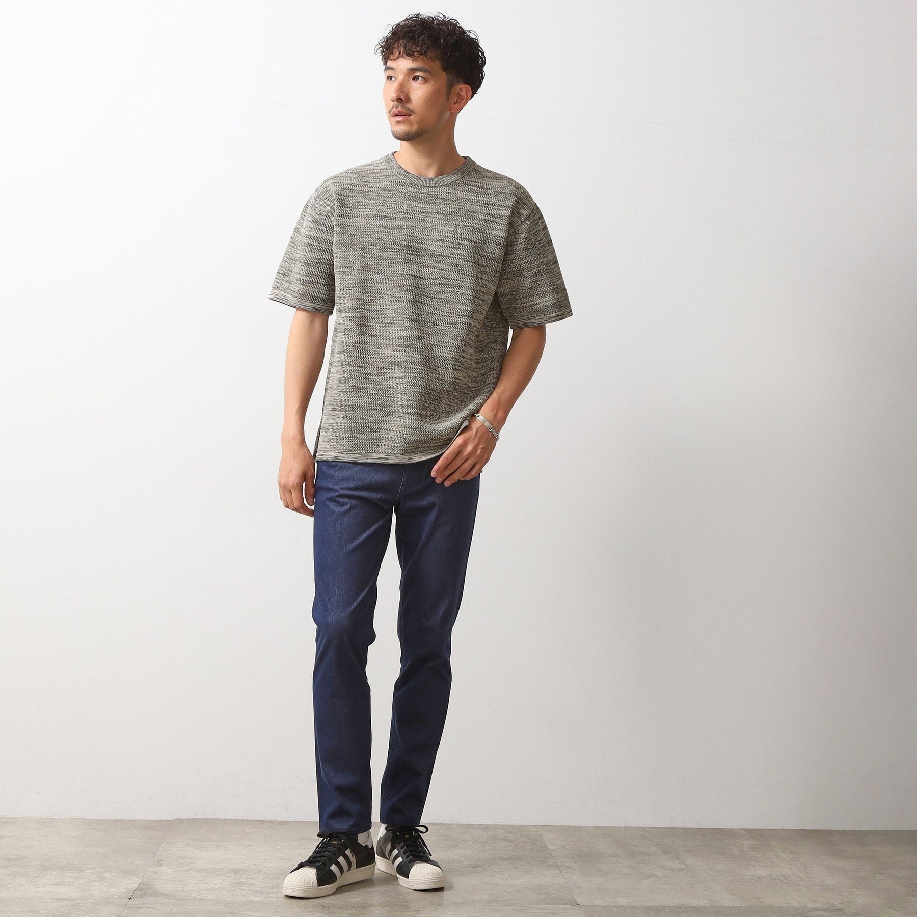 ザ ショップ ティーケー(メンズ) THE SHOP TK(Men) メランジニット半袖Tシャツ （トープ(054)） トープ(054)