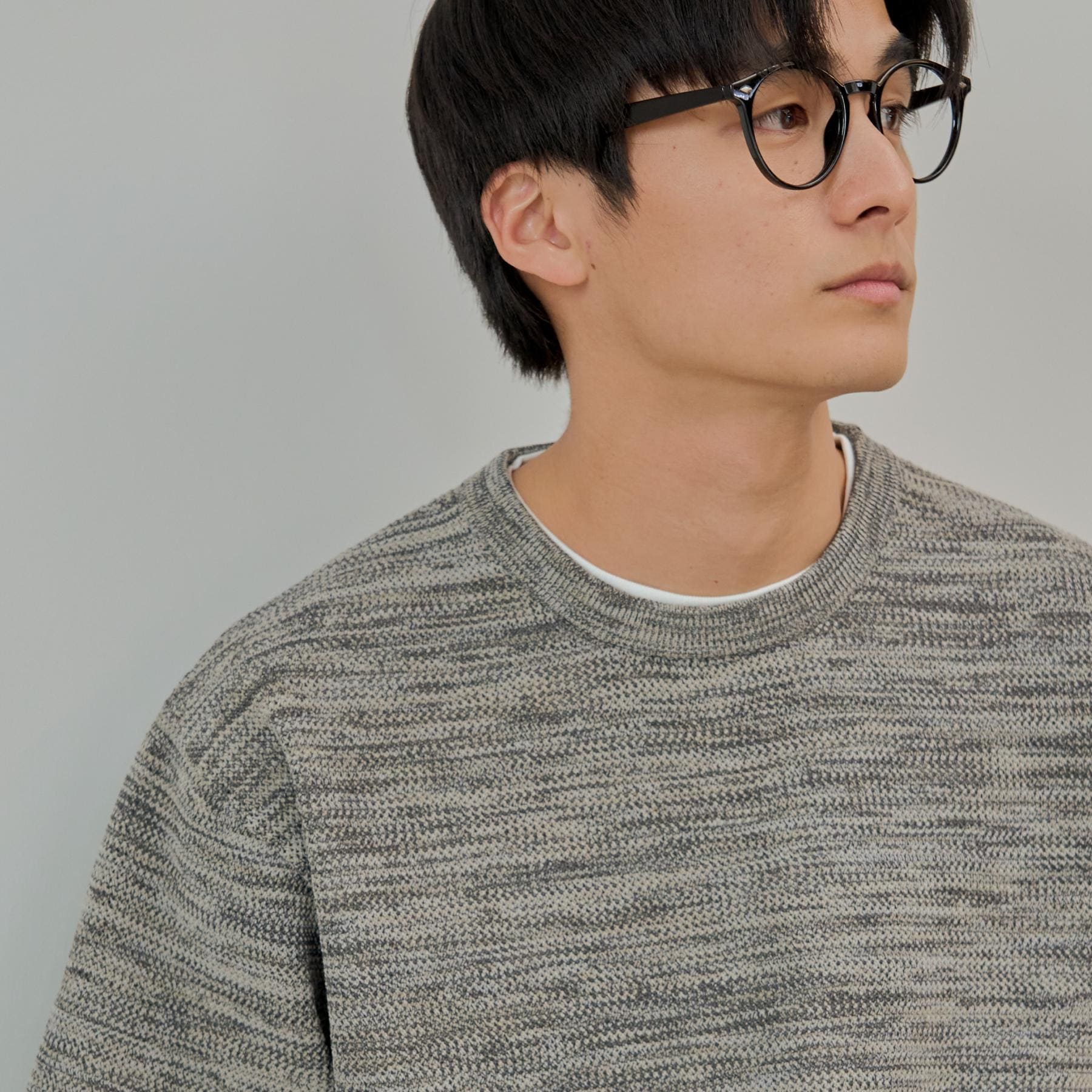 ザ ショップ ティーケー(メンズ) THE SHOP TK(Men) メランジニット半袖Tシャツ （トープ(054)） トープ(054)