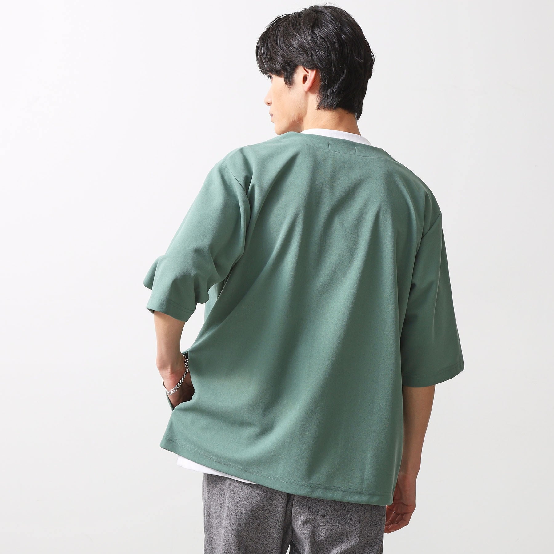 ザ ショップ ティーケー(メンズ) THE SHOP TK(Men) 強撚梨地アンサンブルカーデ （ブルー(091)） ブルー(091)