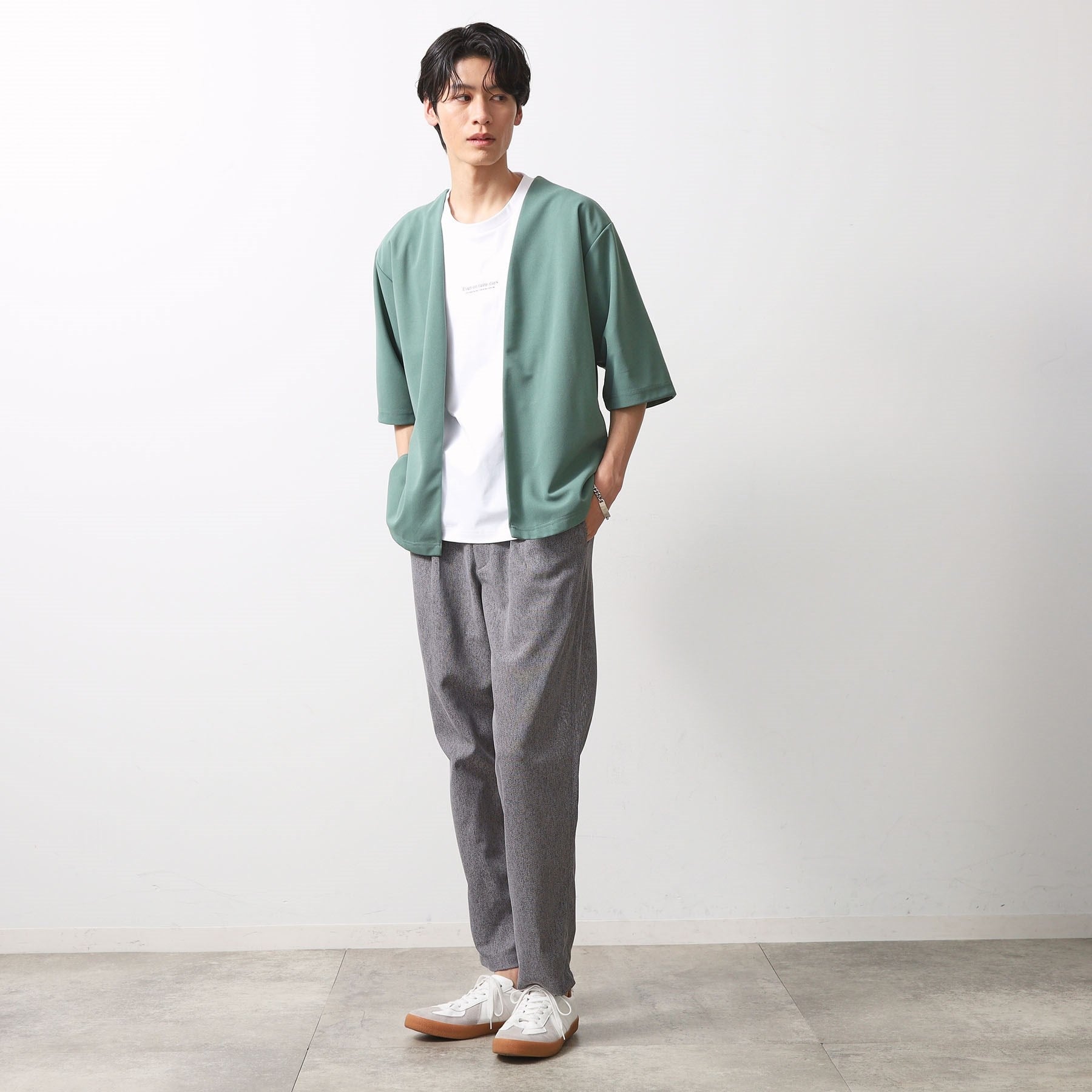 ザ ショップ ティーケー(メンズ) THE SHOP TK(Men) 強撚梨地アンサンブルカーデ （ブルー(091)） ブルー(091)