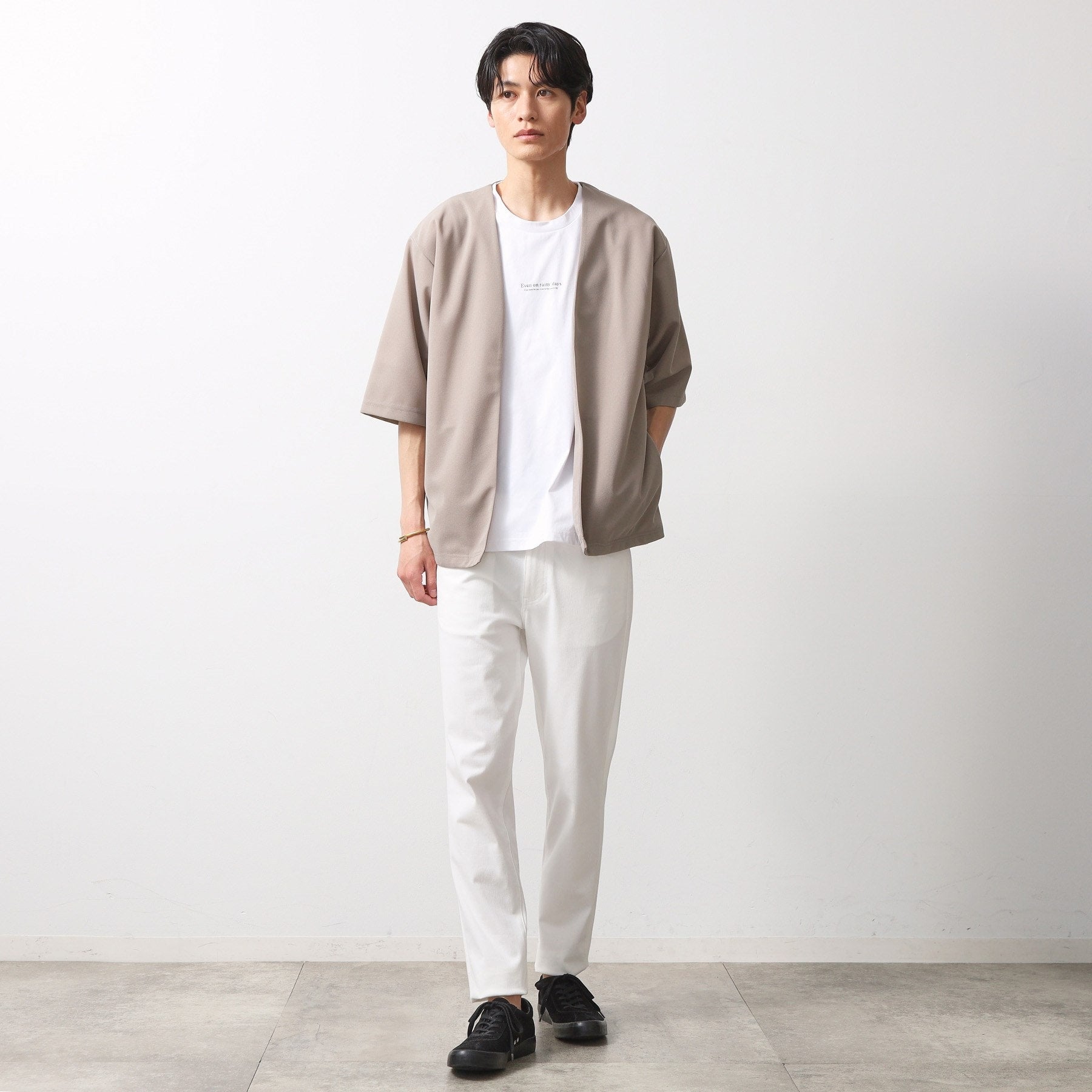 ザ ショップ ティーケー(メンズ) THE SHOP TK(Men) 強撚梨地アンサンブルカーデ （ブルー(091)） ブルー(091)