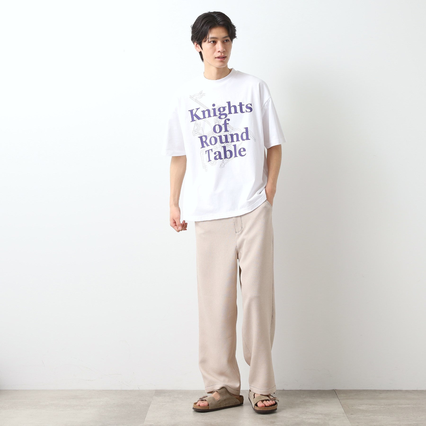 ザ ショップ ティーケー(メンズ) THE SHOP TK(Men) ナイトスエードTEE S／S （オフホワイト(003)） オフホワイト(003)
