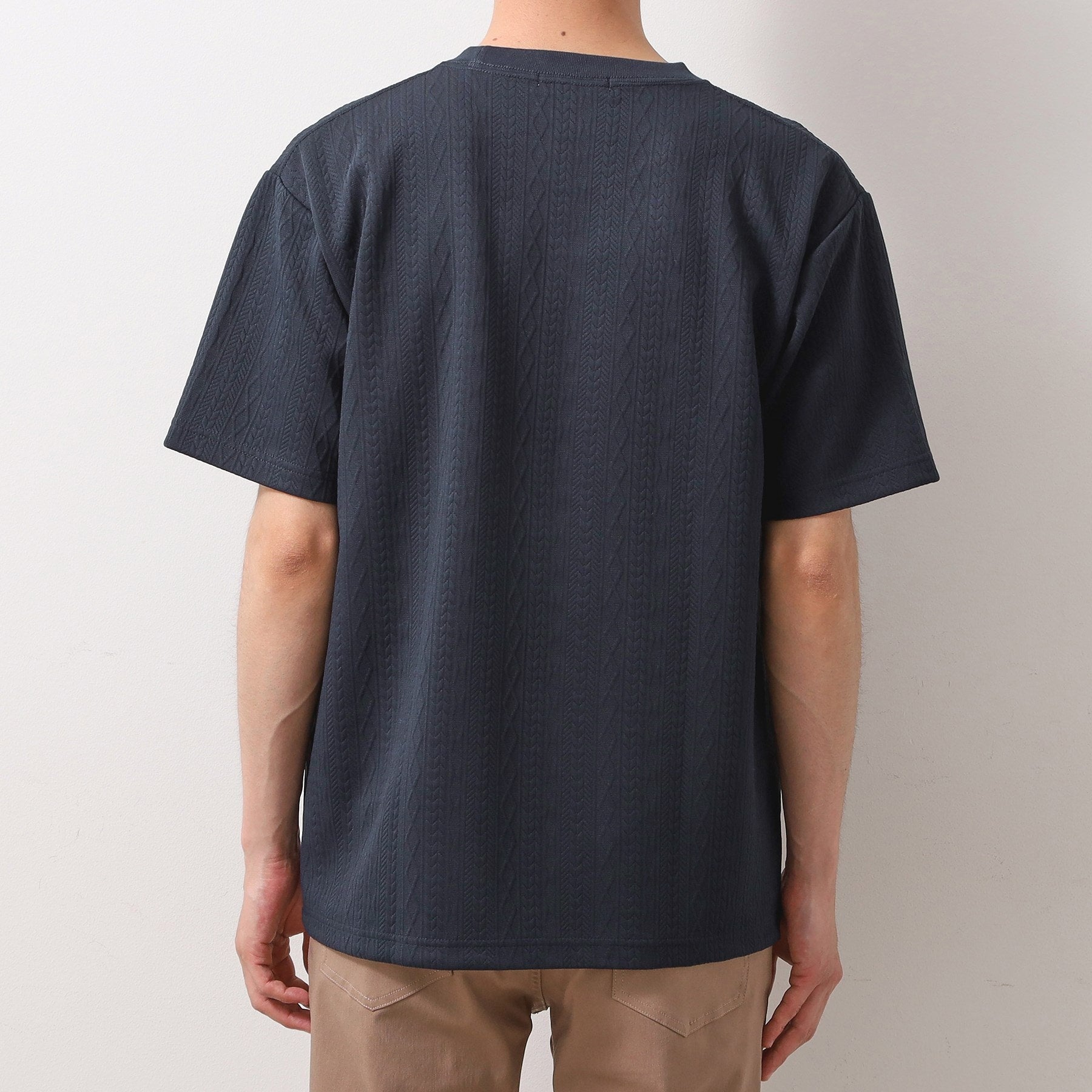 ザ ショップ ティーケー(メンズ) THE SHOP TK(Men) ライトふくれジャカードTシャツ （オフホワイト(003)） オフホワイト(003)