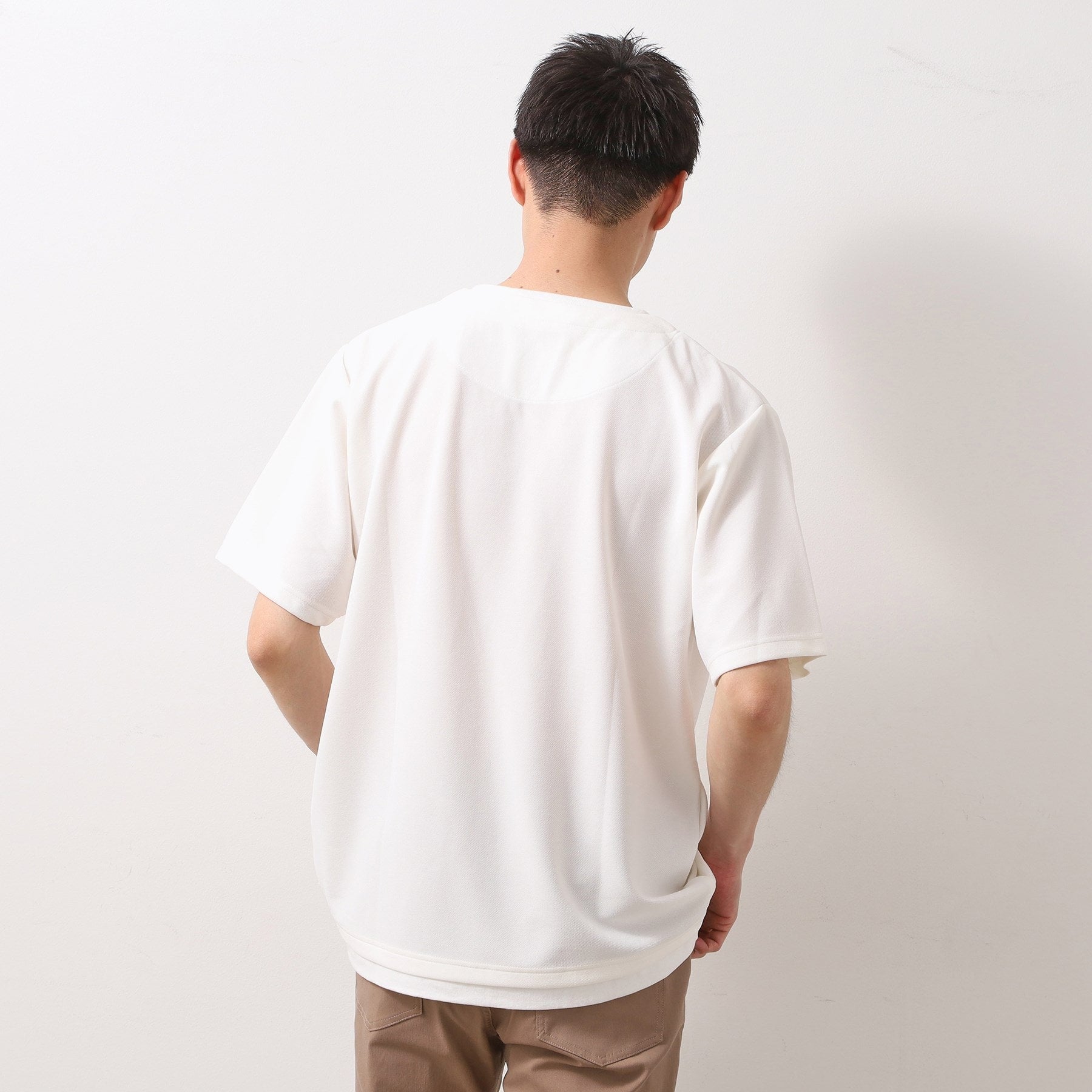 ザ ショップ ティーケー(メンズ) THE SHOP TK(Men) ツイルキーネック半袖Tシャツ （ネイビー(094)） ネイビー(094)