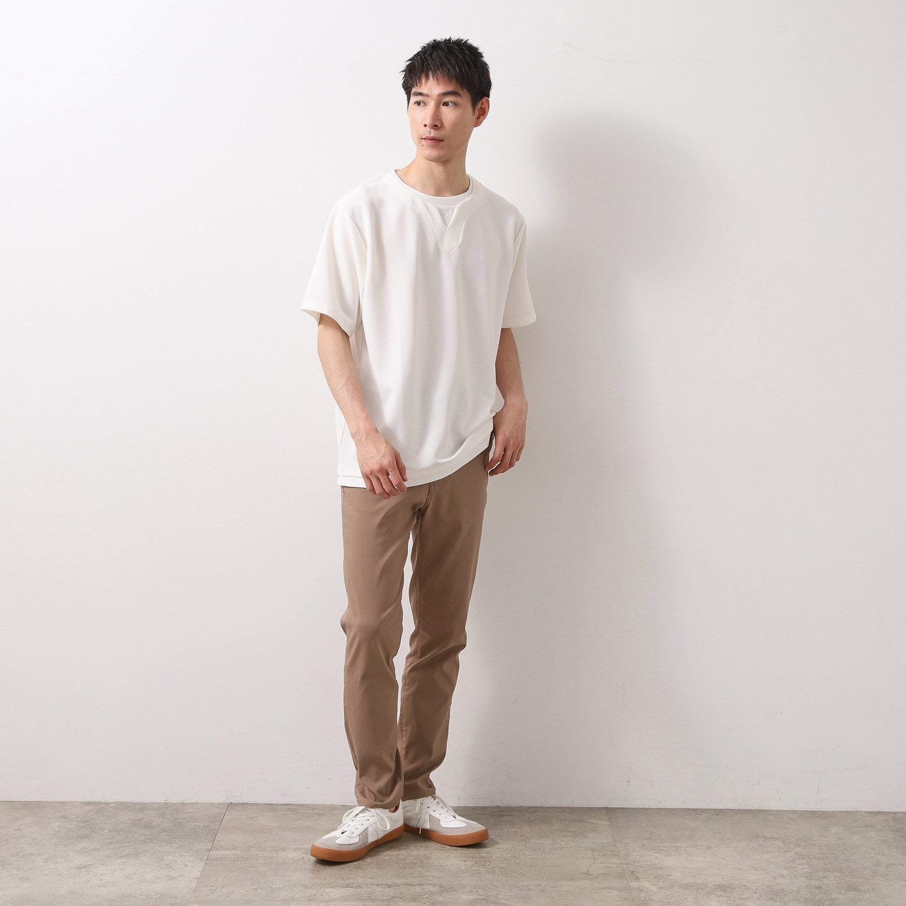 ザ ショップ ティーケー(メンズ) THE SHOP TK(Men) ツイルキーネック半袖Tシャツ （ネイビー(094)） ネイビー(094)