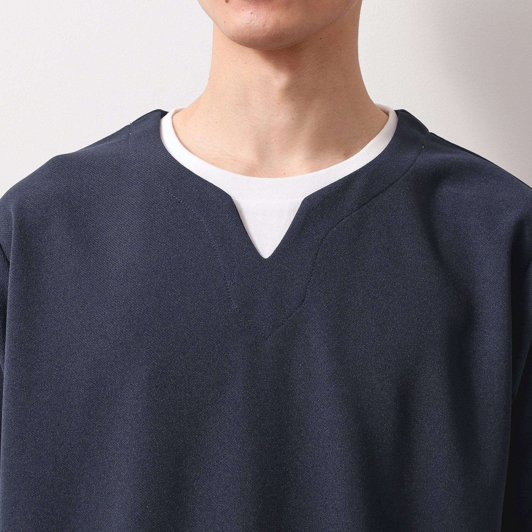 ザ ショップ ティーケー(メンズ) THE SHOP TK(Men) ツイルキーネック半袖Tシャツ （ネイビー(094)） ネイビー(094)