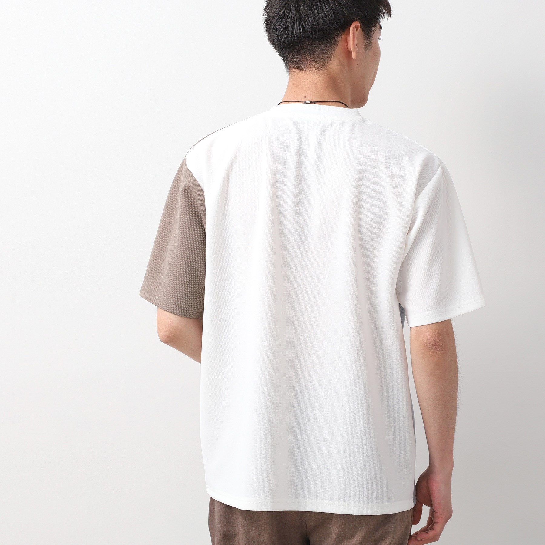 ザ ショップ ティーケー(メンズ) THE SHOP TK(Men) ツイルブロッキング半袖Tシャツ （ブラック(519)） ブラック(519)