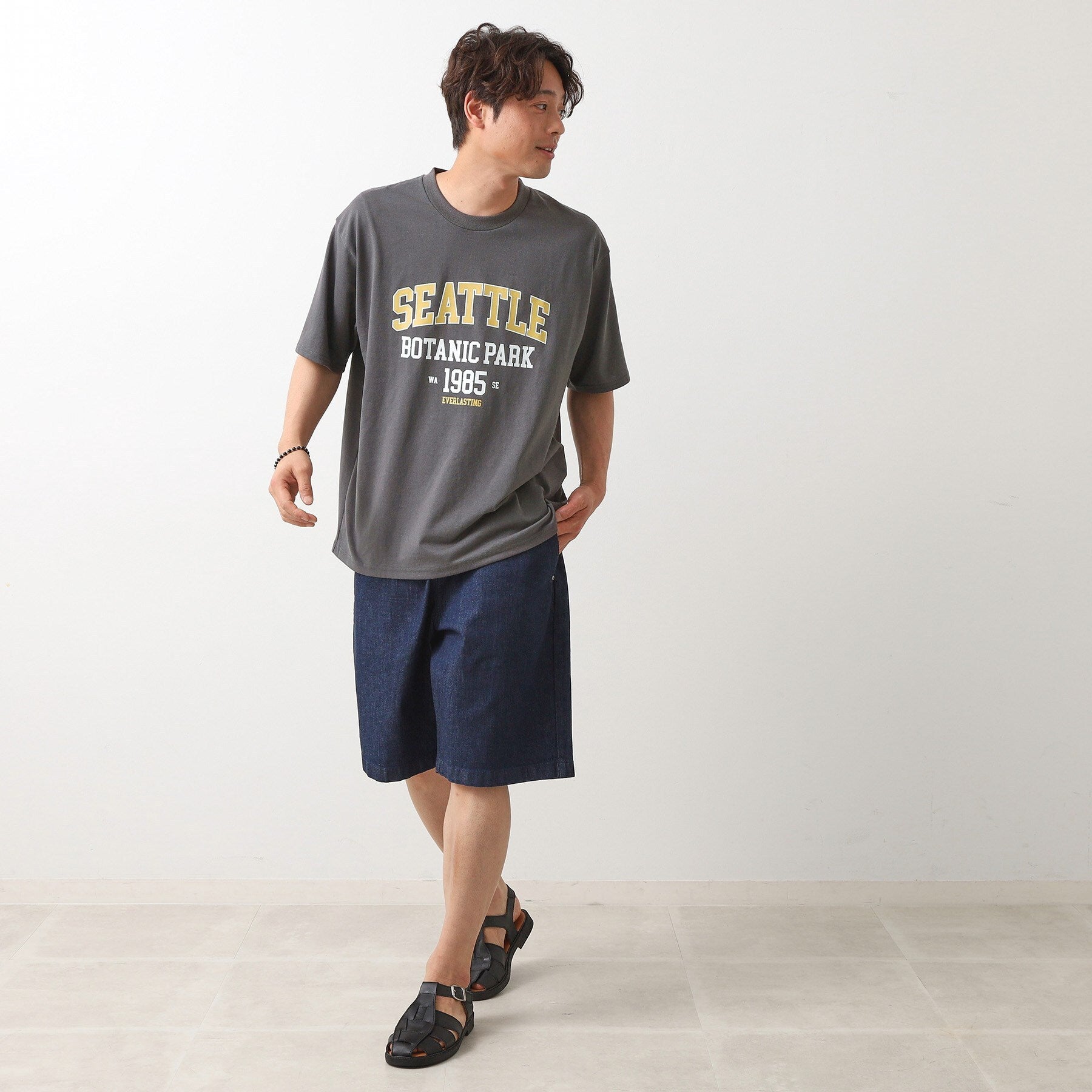 ザ ショップ ティーケー(メンズ) THE SHOP TK(Men) カレッジTシャツ （グレージュ(050)） グレージュ(050)