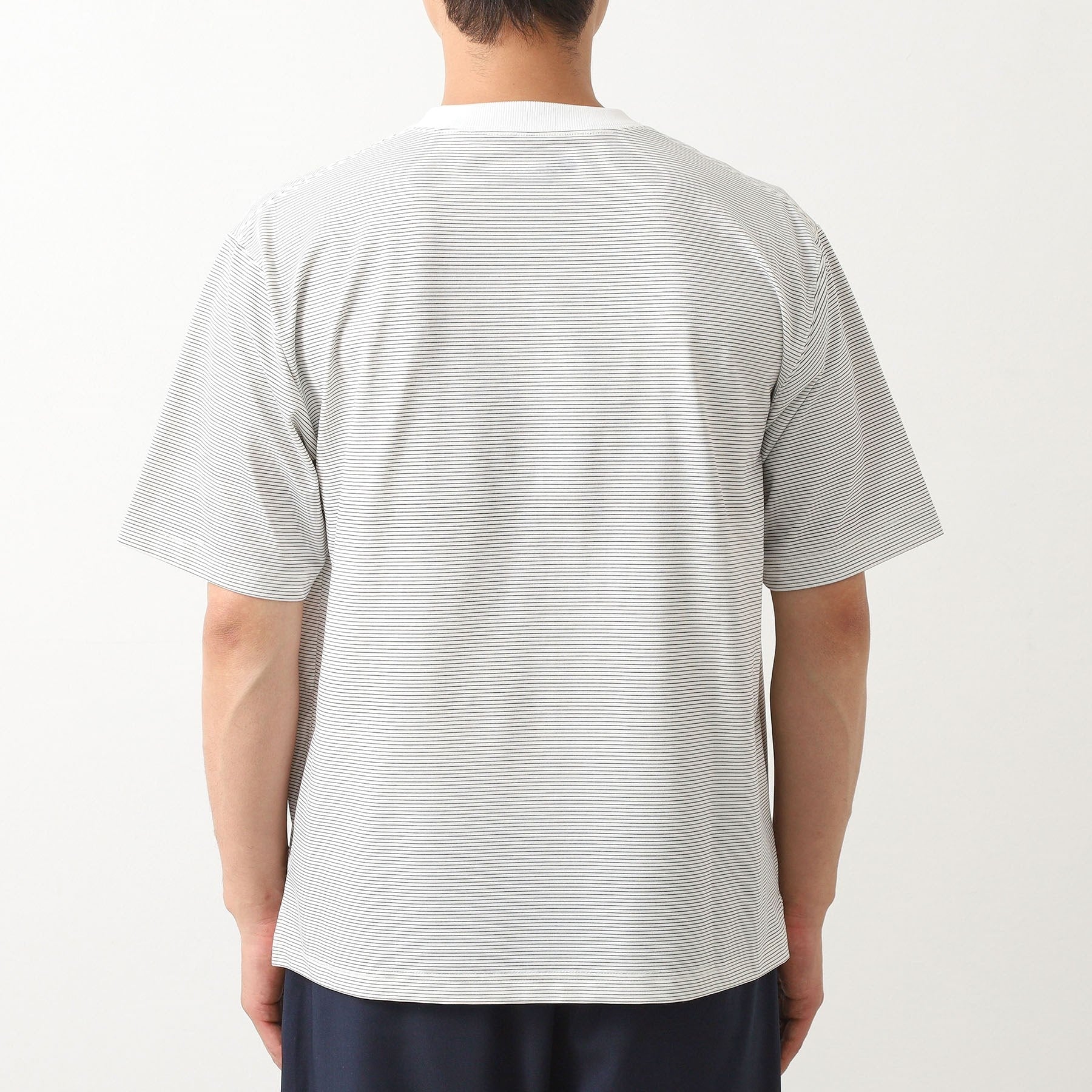 ザ ショップ ティーケー(メンズ) THE SHOP TK(Men) パーフェクテックボーダー半袖Tシャツ 【接触冷感／吸水速乾／UVカット／洗濯機OK】 （オフホワイト(303)） オフホワイト(303)