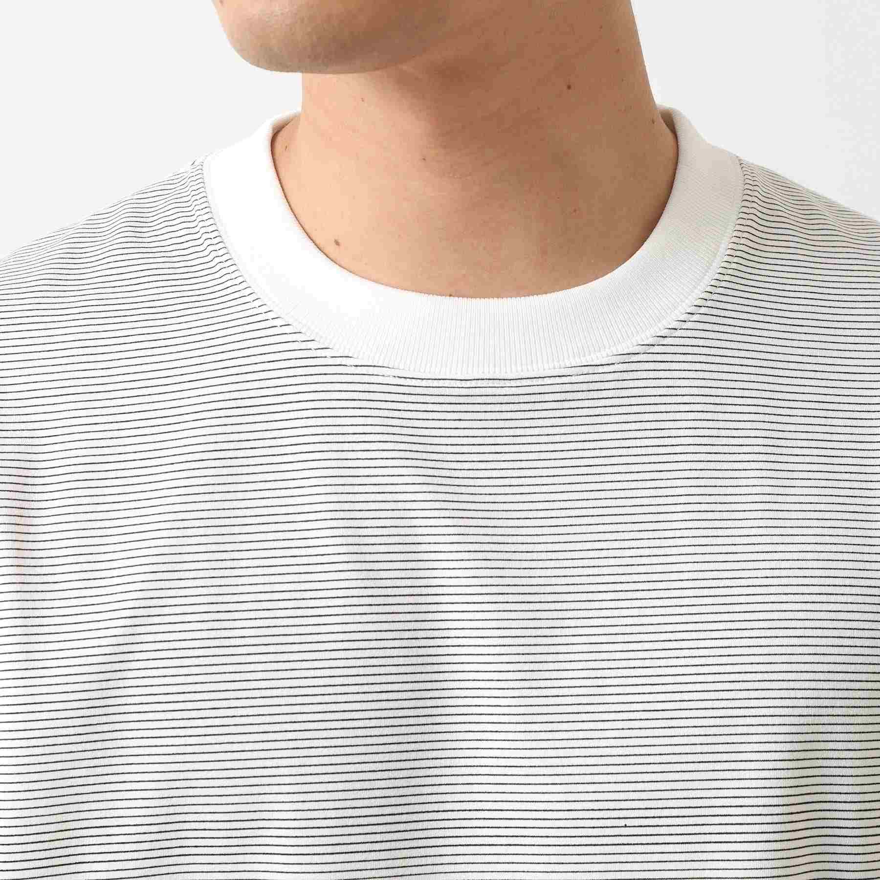 ザ ショップ ティーケー(メンズ) THE SHOP TK(Men) パーフェクテックボーダー半袖Tシャツ 【接触冷感／吸水速乾／UVカット／洗濯機OK】 （オフホワイト(303)） オフホワイト(303)