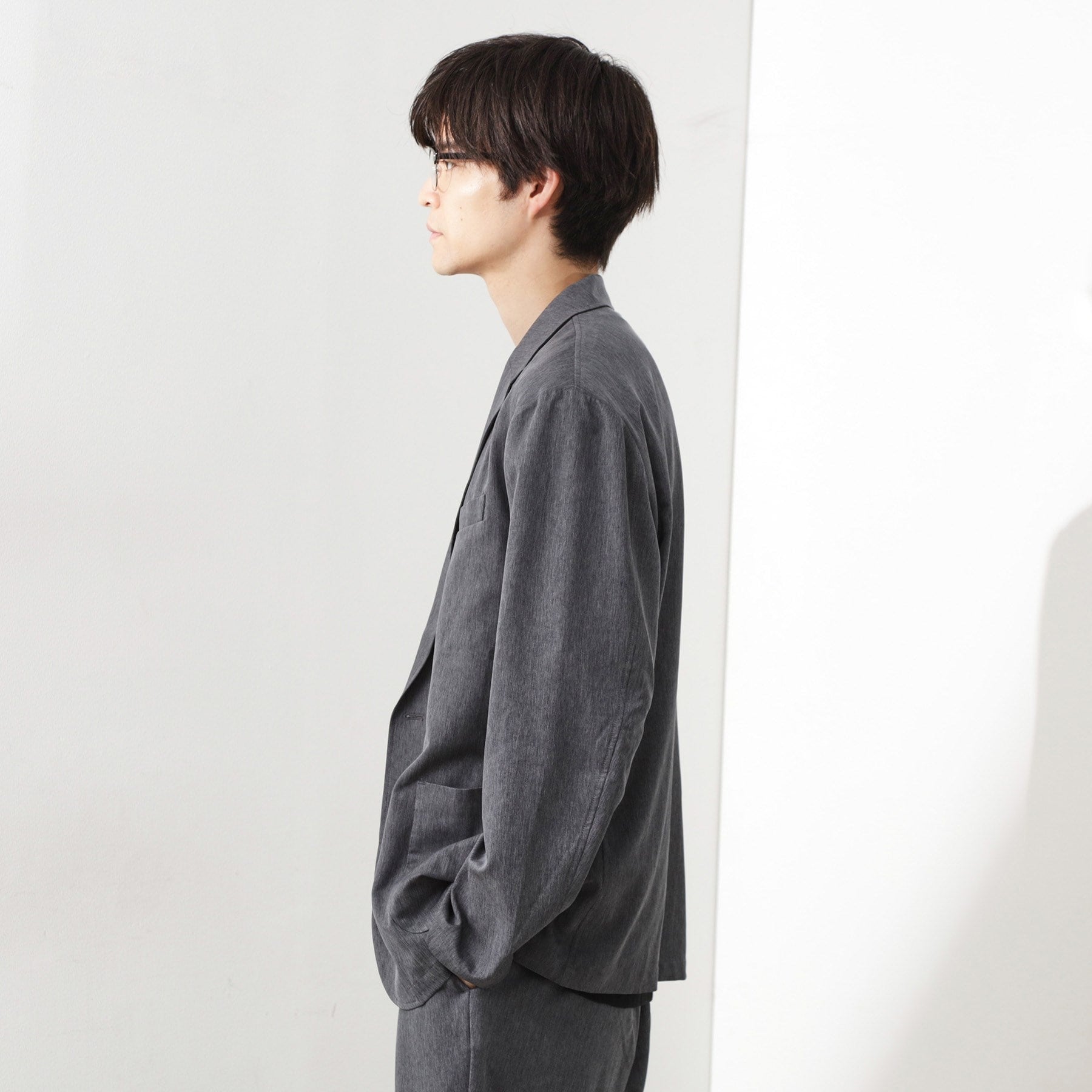 ザ ショップ ティーケー(メンズ) THE SHOP TK(Men) クールファイバーリラックスジャケット 【セットアップ可／接触冷感／UVカット／イージーケア／洗濯機OK】 （ネイビー(094)） ネイビー(094)