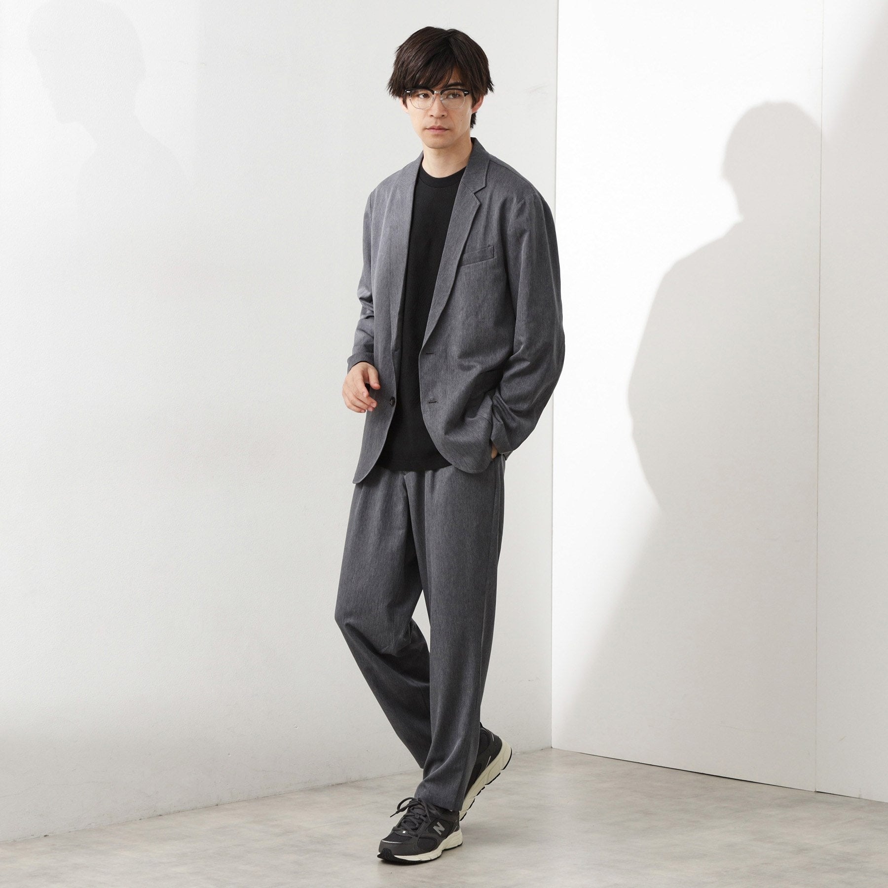 ザ ショップ ティーケー(メンズ) THE SHOP TK(Men) クールファイバーリラックスジャケット 【セットアップ可／接触冷感／UVカット／イージーケア／洗濯機OK】 （ネイビー(094)） ネイビー(094)