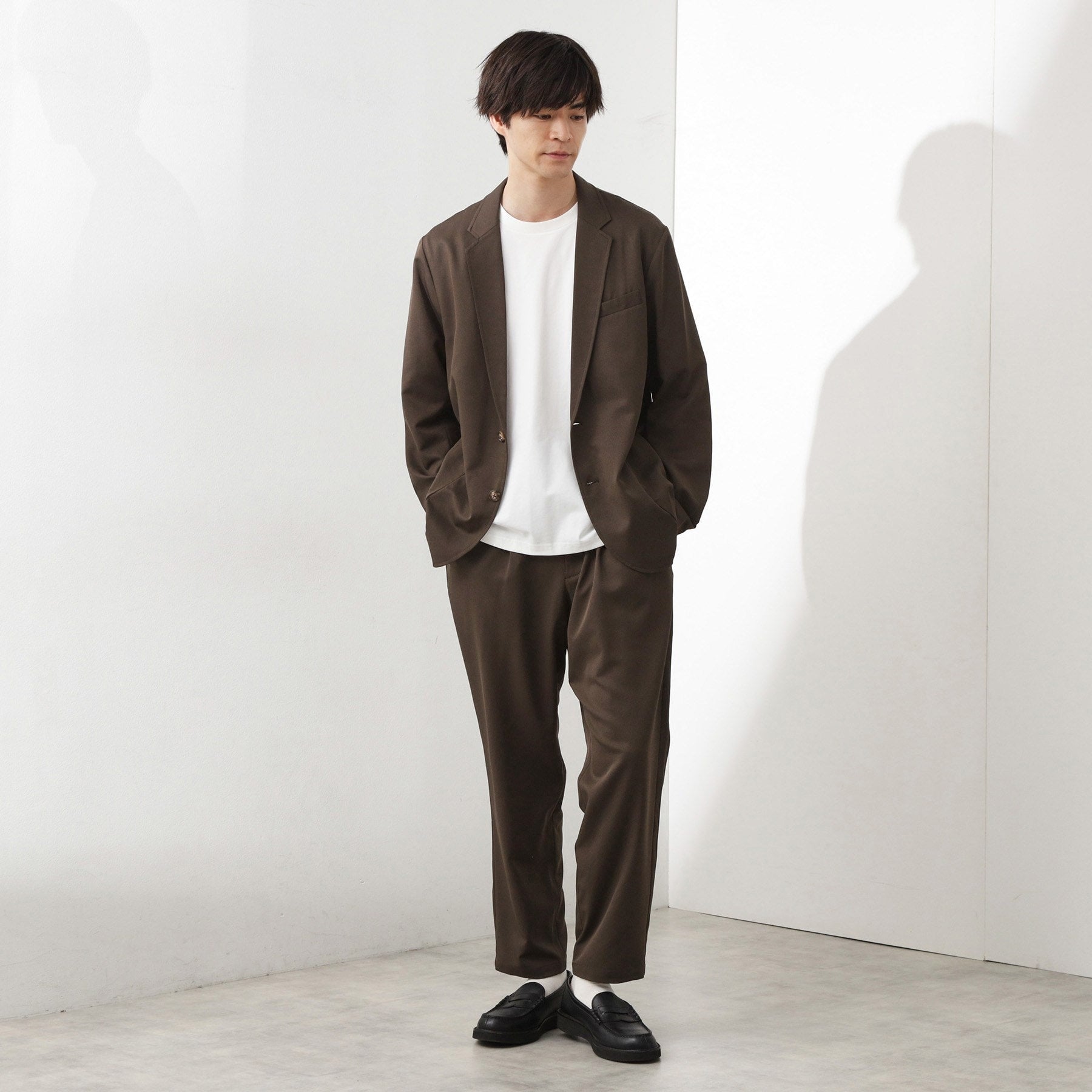 ザ ショップ ティーケー(メンズ) THE SHOP TK(Men) クールファイバーリラックスジャケット 【セットアップ可／接触冷感／UVカット／イージーケア／洗濯機OK】 （ネイビー(094)） ネイビー(094)