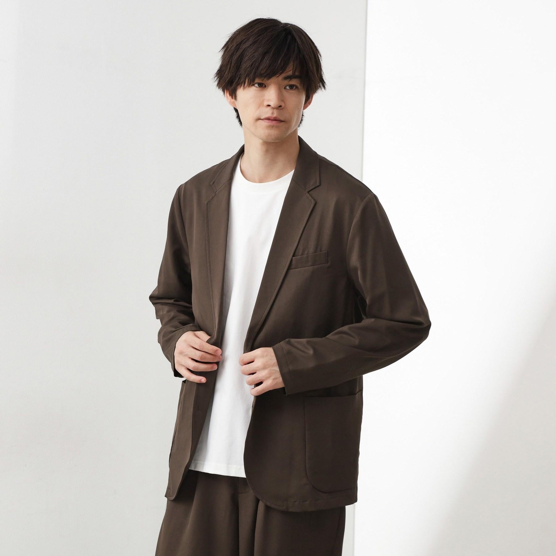 ザ ショップ ティーケー(メンズ) THE SHOP TK(Men) クールファイバーリラックスジャケット 【セットアップ可／接触冷感／UVカット／イージーケア／洗濯機OK】 （ネイビー(094)） ネイビー(094)