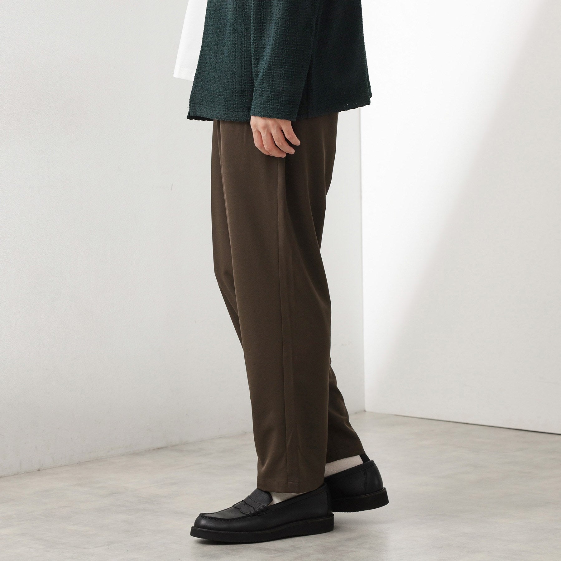 ザ ショップ ティーケー(メンズ) THE SHOP TK(Men) クールファイバーワイドイージーパンツ 【セットアップ可／接触冷感／UVカット／イージーケア／洗濯機OK】 （ネイビー(094)） ネイビー(094)