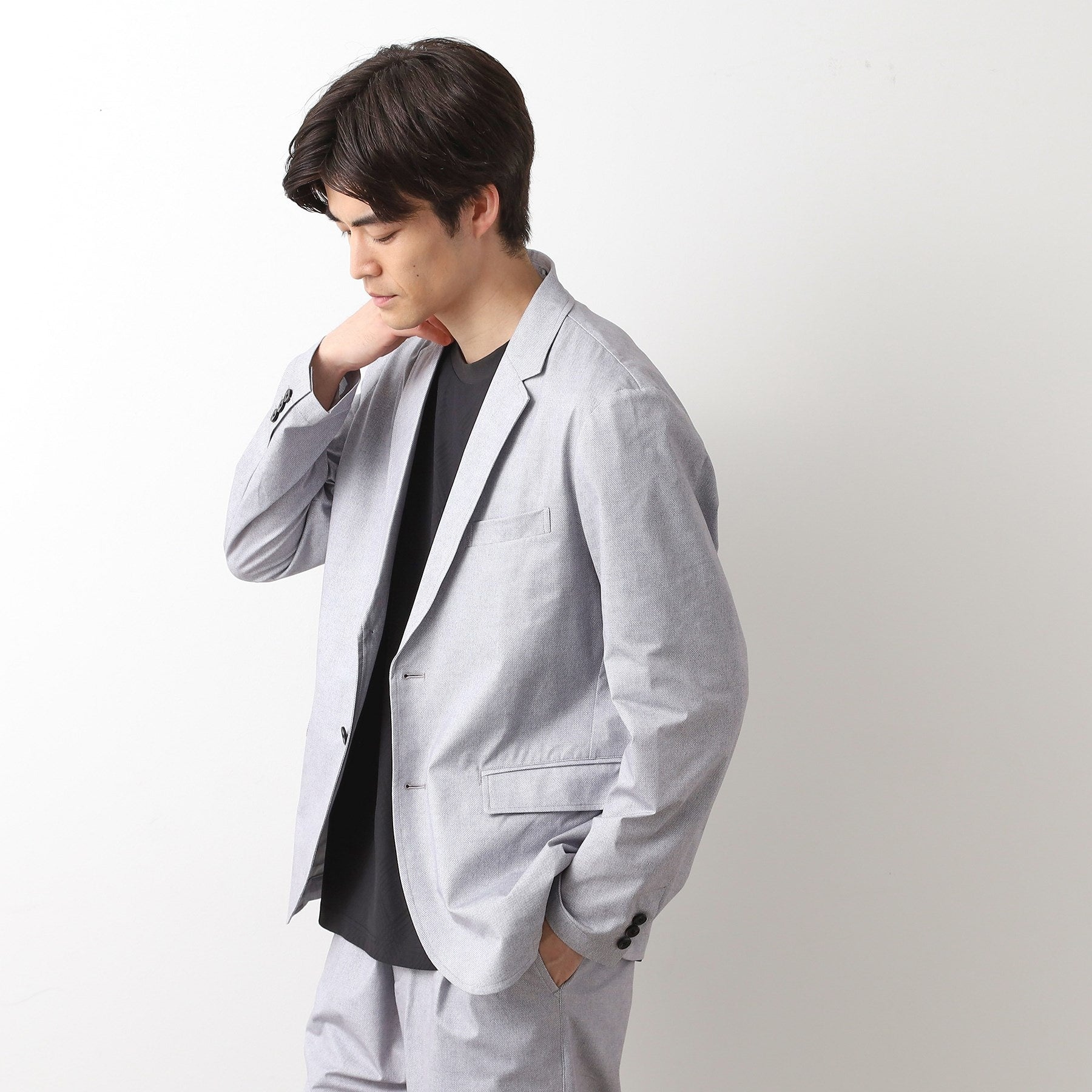 ザ ショップ ティーケー(メンズ) THE SHOP TK(Men) スマートムーブメッシュジャケット（バーズアイ） （ネイビー(094)） ネイビー(094)