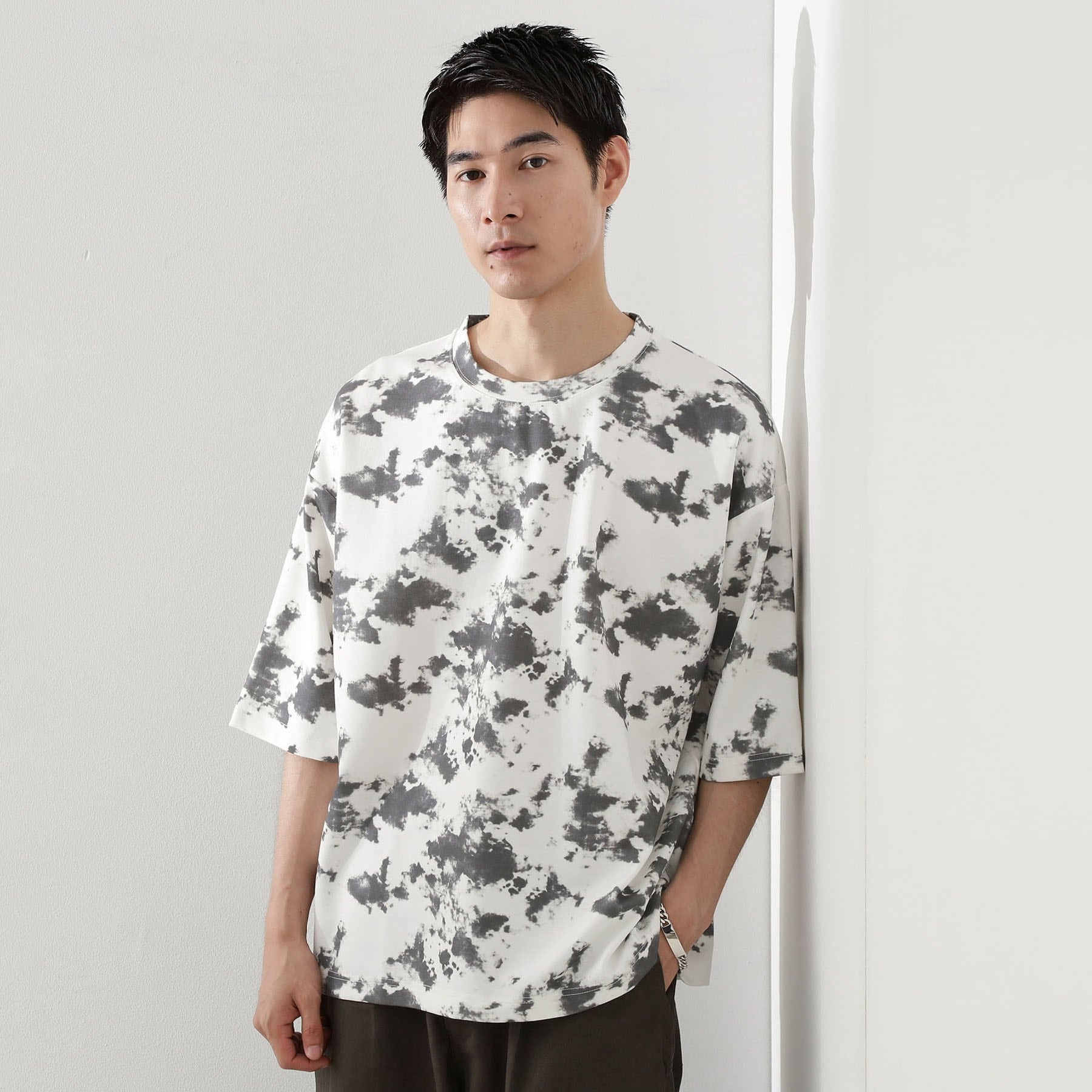 ザ ショップ ティーケー(メンズ) THE SHOP TK(Men) タイダイクールポンチビッグTシャツ （オフホワイト(603)） オフホワイト(603)