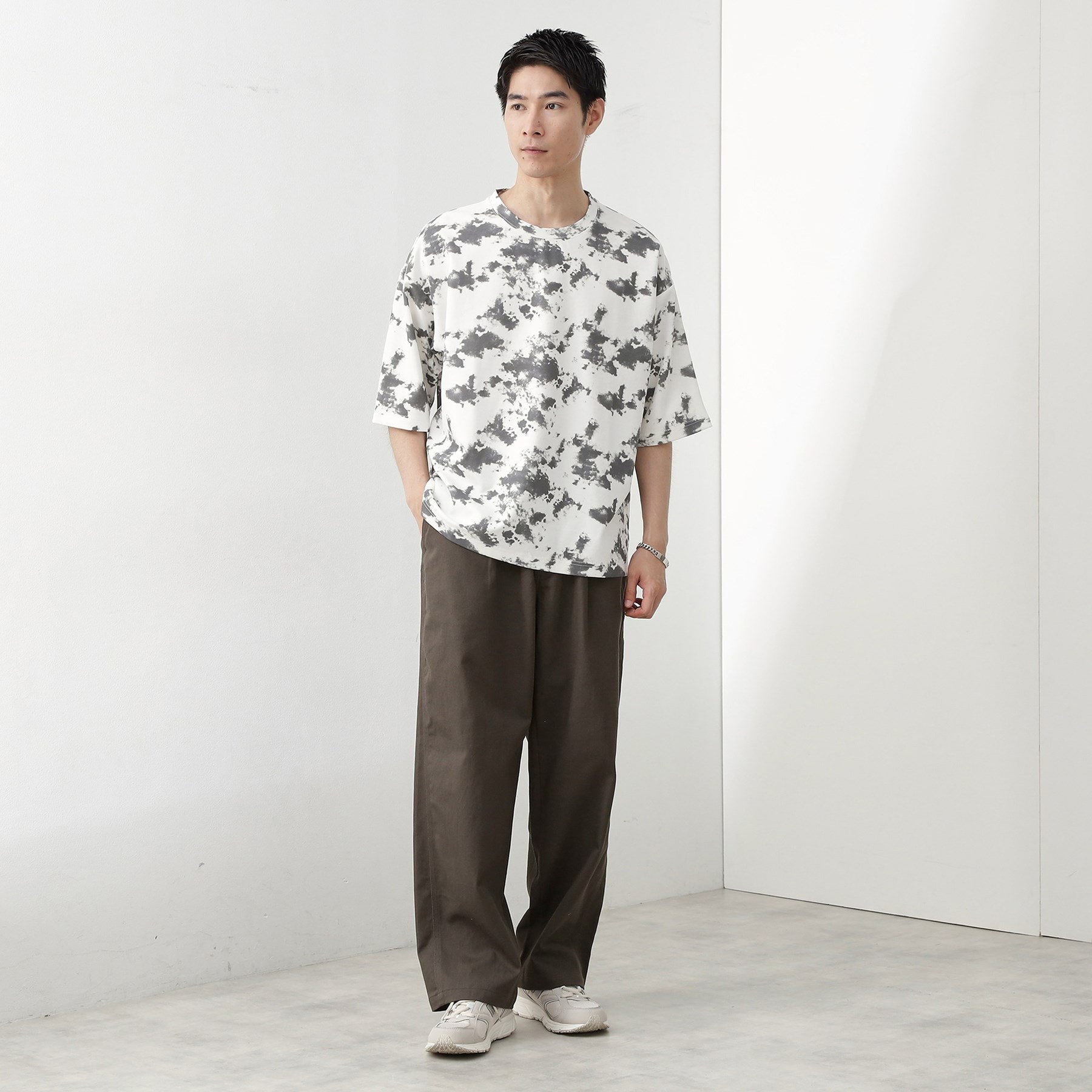 ザ ショップ ティーケー(メンズ) THE SHOP TK(Men) タイダイクールポンチビッグTシャツ （オフホワイト(603)） オフホワイト(603)