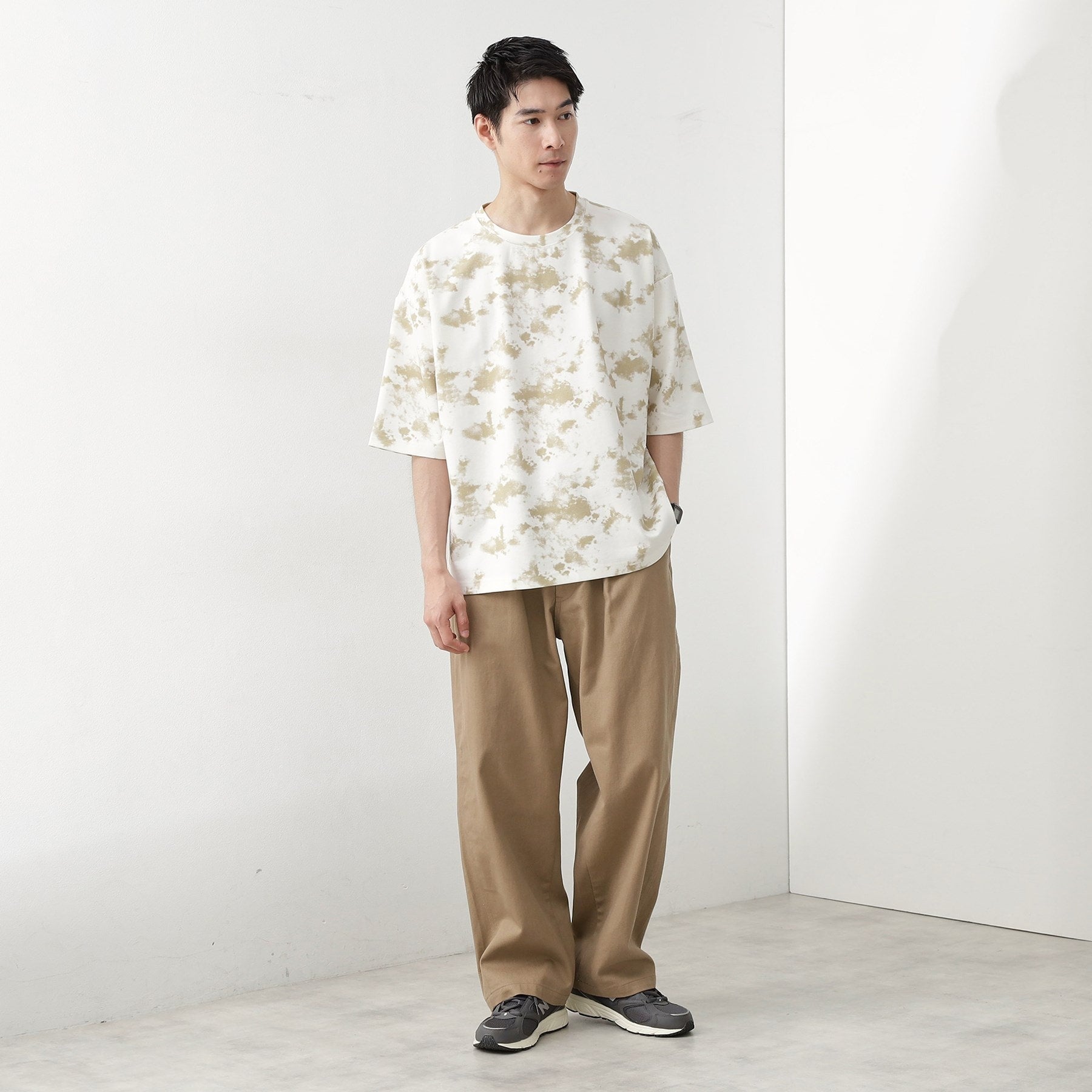 ザ ショップ ティーケー(メンズ) THE SHOP TK(Men) タイダイクールポンチビッグTシャツ （オフホワイト(603)） オフホワイト(603)