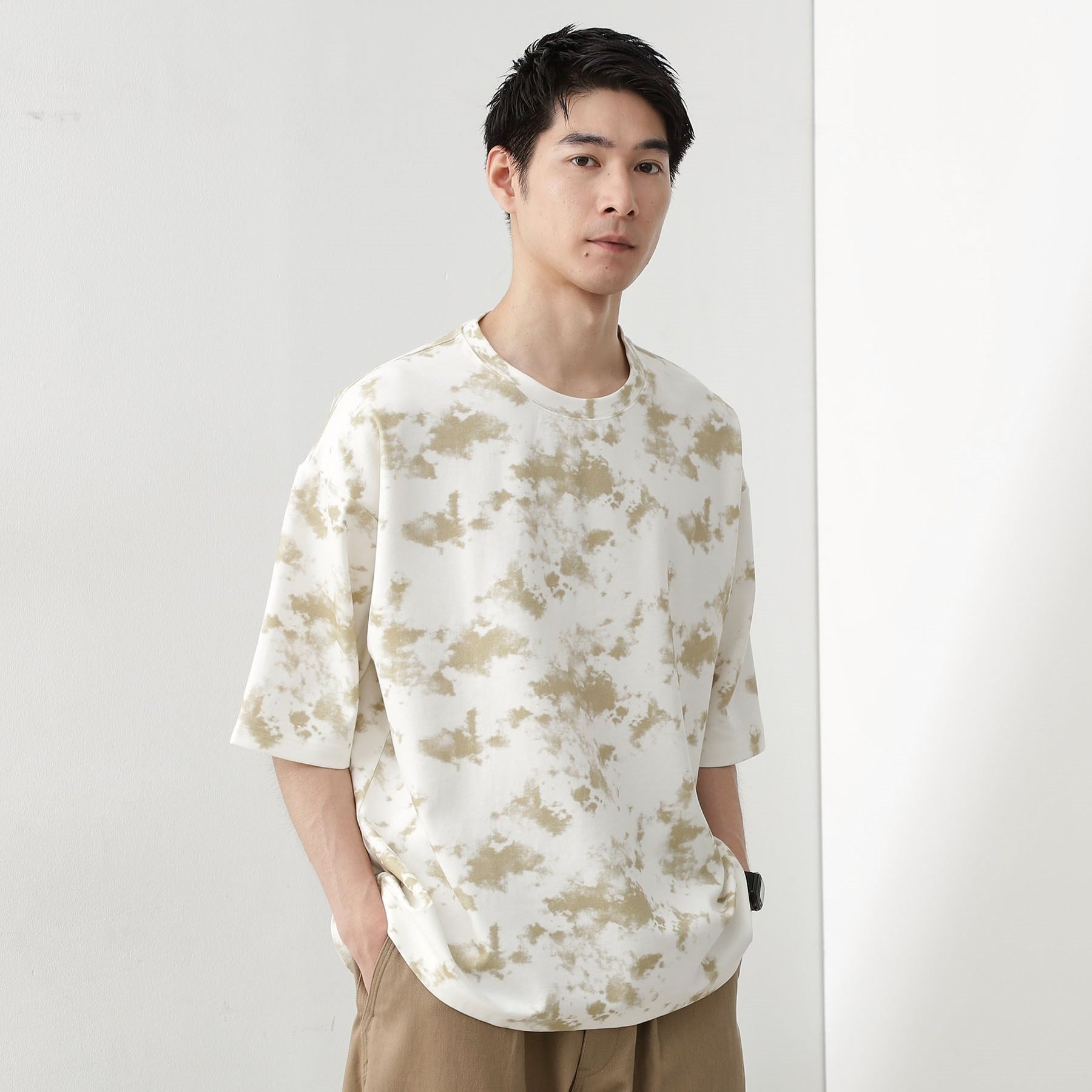 ザ ショップ ティーケー(メンズ) THE SHOP TK(Men) タイダイクールポンチビッグTシャツ （ベージュ(652)） ベージュ(652)