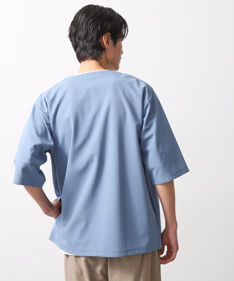 ザ ショップ ティーケー(メンズ) THE SHOP TK(Men) 梨地アンサンブルカーディガン 五分袖カーディガン＋半袖Tシャツセット/マシンウォッシャブル （ボルドー(064)） ボルドー(064)