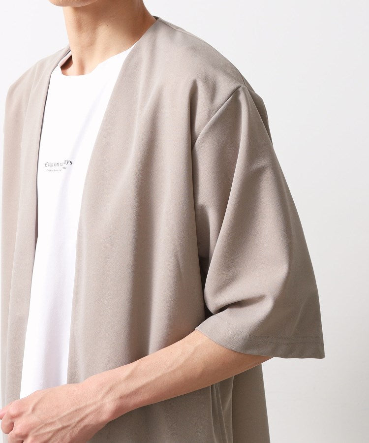 ザ ショップ ティーケー(メンズ) THE SHOP TK(Men) 梨地アンサンブルカーディガン 五分袖カーディガン＋半袖Tシャツセット/マシンウォッシャブル （ボルドー(064)） ボルドー(064)