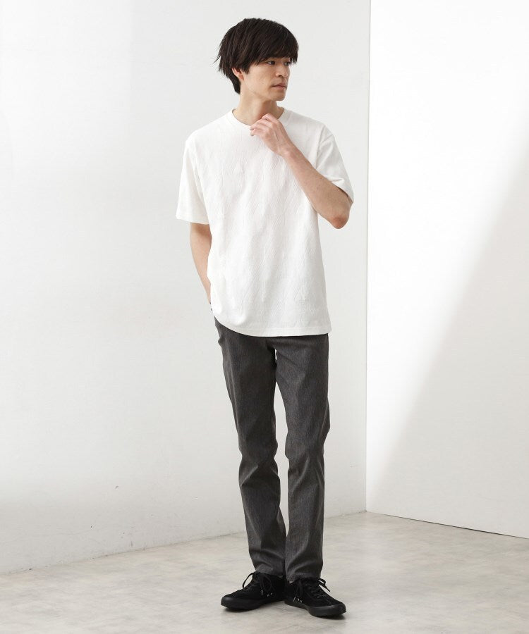 ザ ショップ ティーケー(メンズ) THE SHOP TK(Men) リサイクルパターンジャカード半袖Tシャツ （ブラック(019)） ブラック(019)