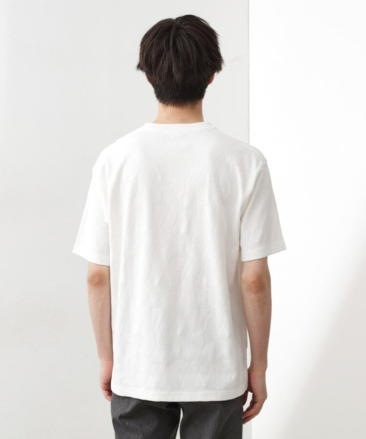 ザ ショップ ティーケー(メンズ) THE SHOP TK(Men) リサイクルパターンジャカード半袖Tシャツ （ブラック(019)） ブラック(019)