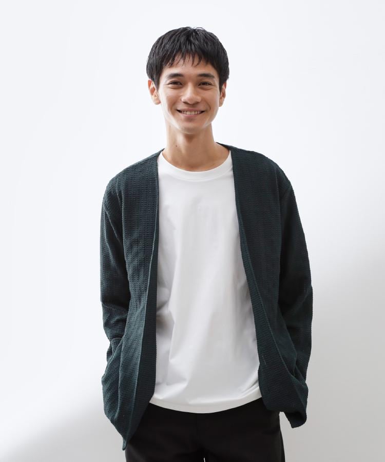 ザ ショップ ティーケー(メンズ) THE SHOP TK(Men) ジャカードアンサンブルカーディガン【半袖Tシャツ＋カーディガン セットアイテム】 （ライトグレー(011)） ライトグレー(011)