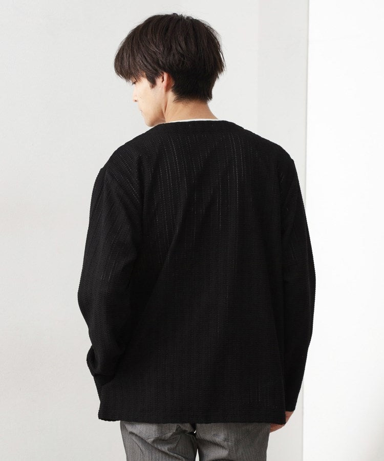 ザ ショップ ティーケー(メンズ) THE SHOP TK(Men) ジャカードアンサンブルカーディガン【半袖Tシャツ＋カーディガン セットアイテム】 （ライトグレー(011)） ライトグレー(011)