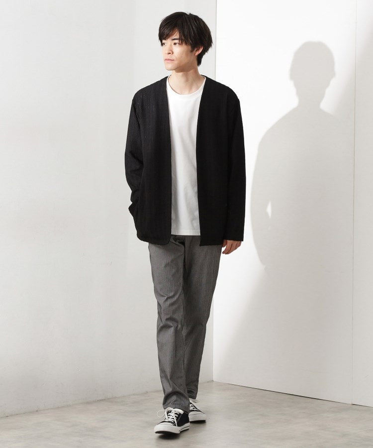 ザ ショップ ティーケー(メンズ) THE SHOP TK(Men) ジャカードアンサンブルカーディガン【半袖Tシャツ＋カーディガン セットアイテム】 （ライトグレー(011)） ライトグレー(011)