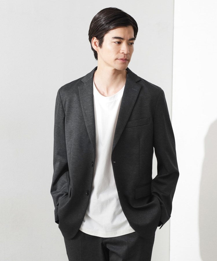 ザ ショップ ティーケー(メンズ) THE SHOP TK(Men) ライトTRジャージジャケット【セットアップ可】 （チャコールグレー(214)） チャコールグレー(214)