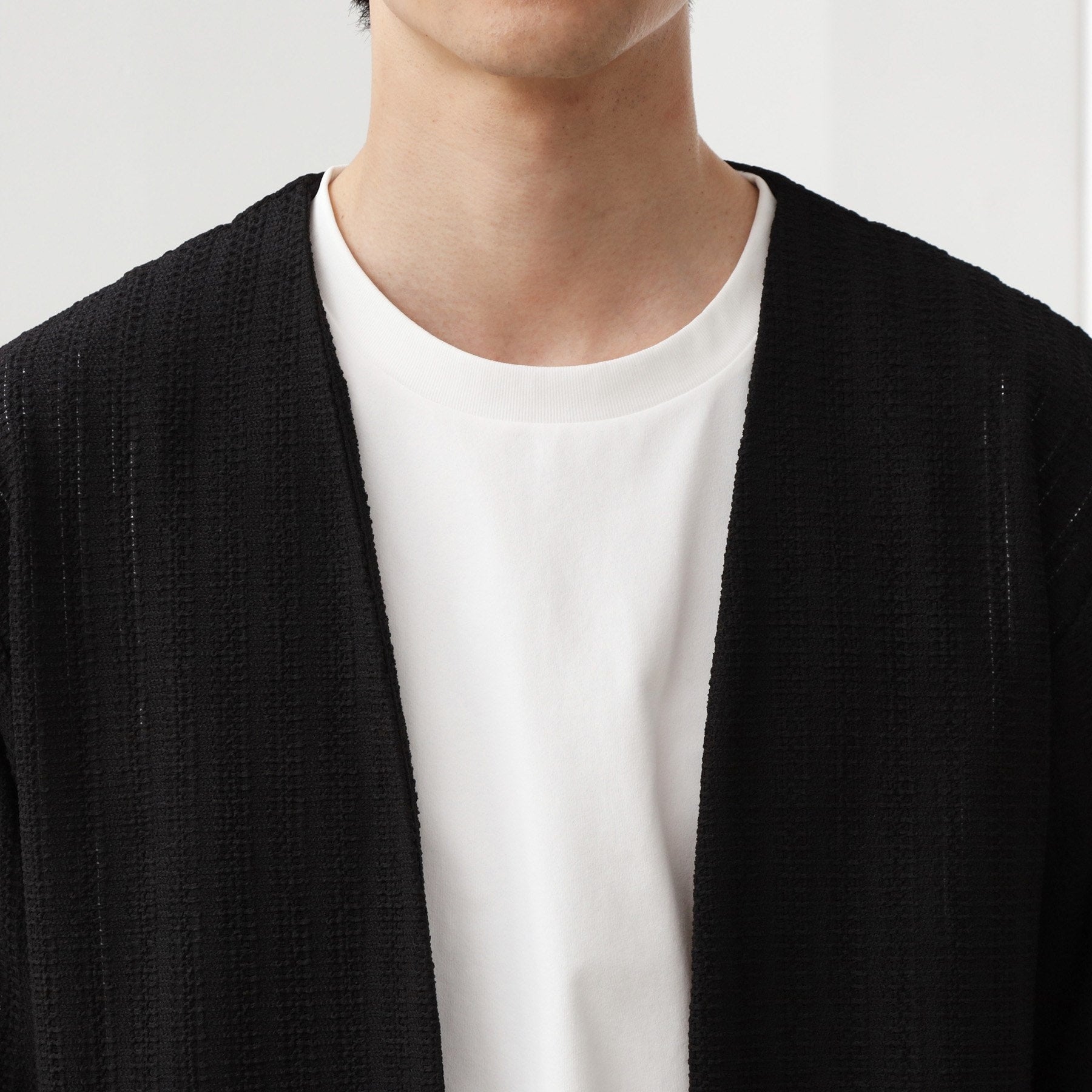 ザ ショップ ティーケー(メンズ) THE SHOP TK(Men) ジャカードアンサンブルカーディガン【半袖Tシャツ＋カーディガン セットアイテム】 （ライトグレー(011)） ライトグレー(011)