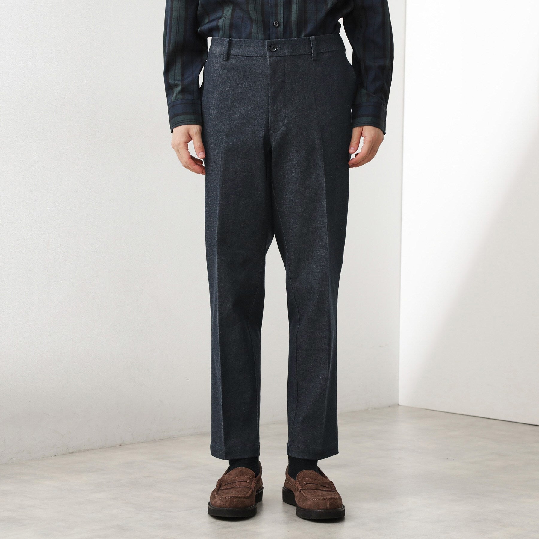 ザ ショップ ティーケー(メンズ) THE SHOP TK(Men) エバーデニムスラックス【セットアップ可】 （ネイビー(094)） ネイビー(094)