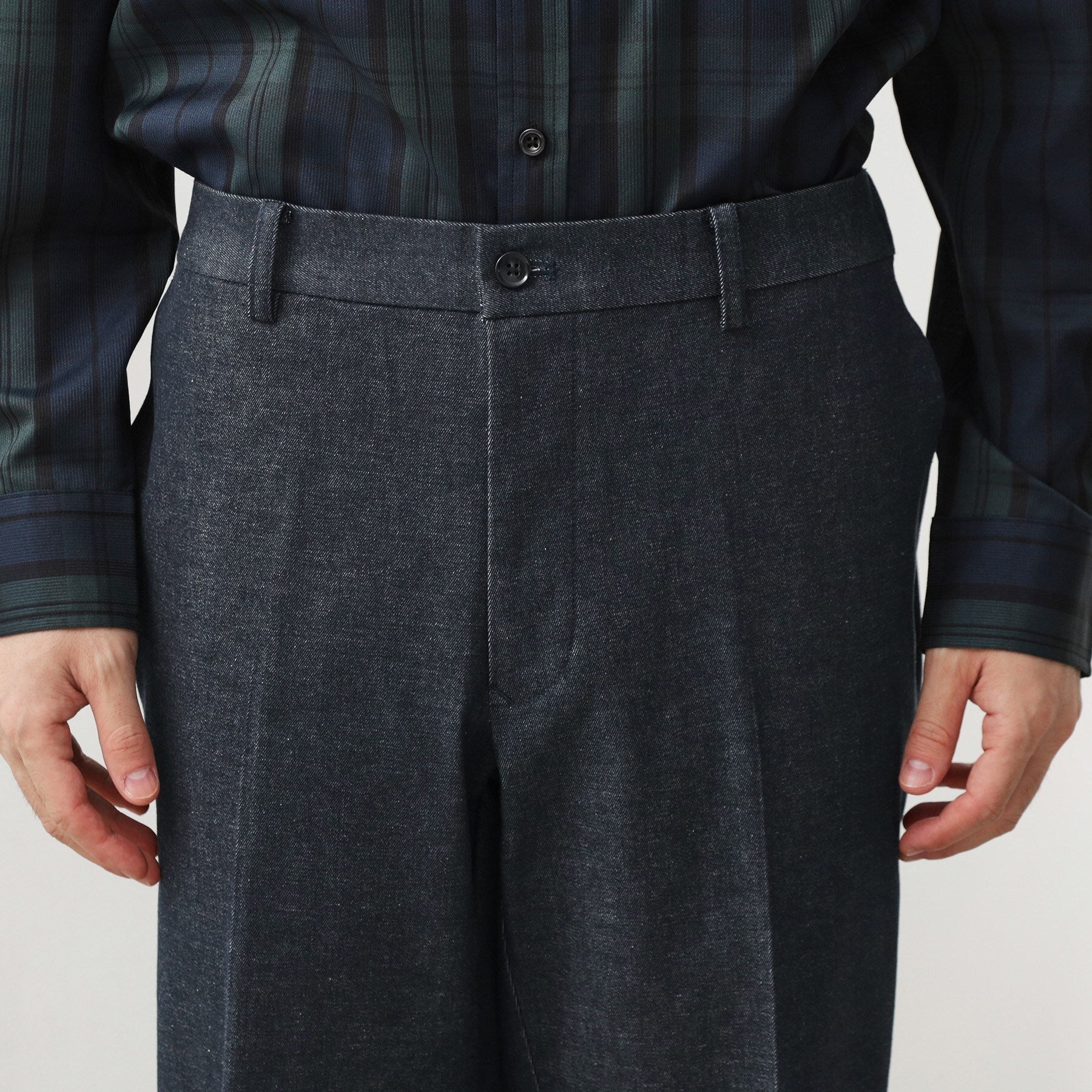 ザ ショップ ティーケー(メンズ) THE SHOP TK(Men) エバーデニムスラックス【セットアップ可】 （ネイビー(094)） ネイビー(094)