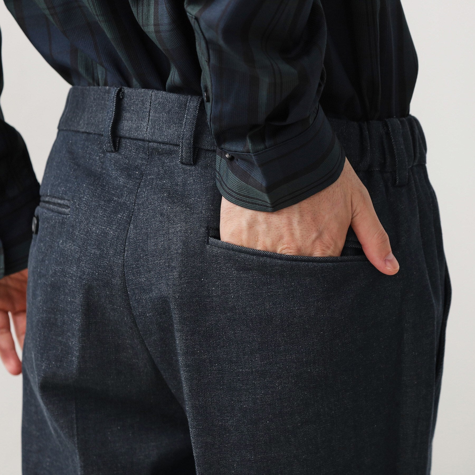 ザ ショップ ティーケー(メンズ) THE SHOP TK(Men) エバーデニムスラックス【セットアップ可】 （ネイビー(094)） ネイビー(094)