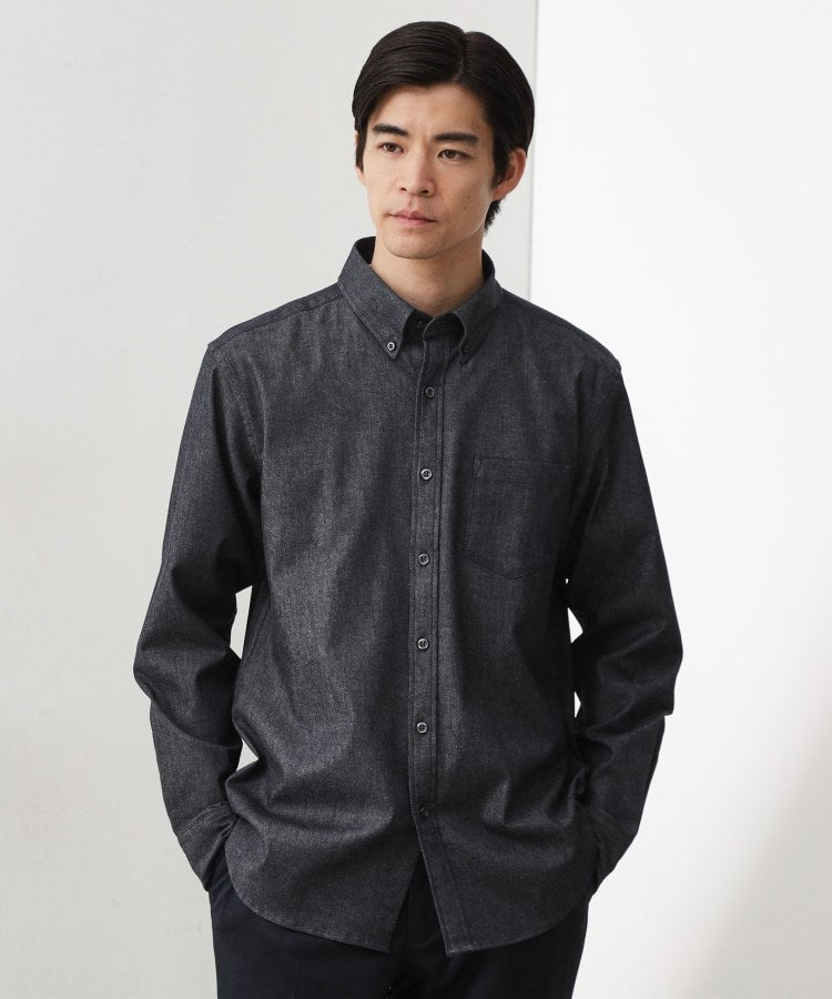 ザ ショップ ティーケー(メンズ) THE SHOP TK(Men) エバーデニムシャツ （ネイビー(094)） ネイビー(094)