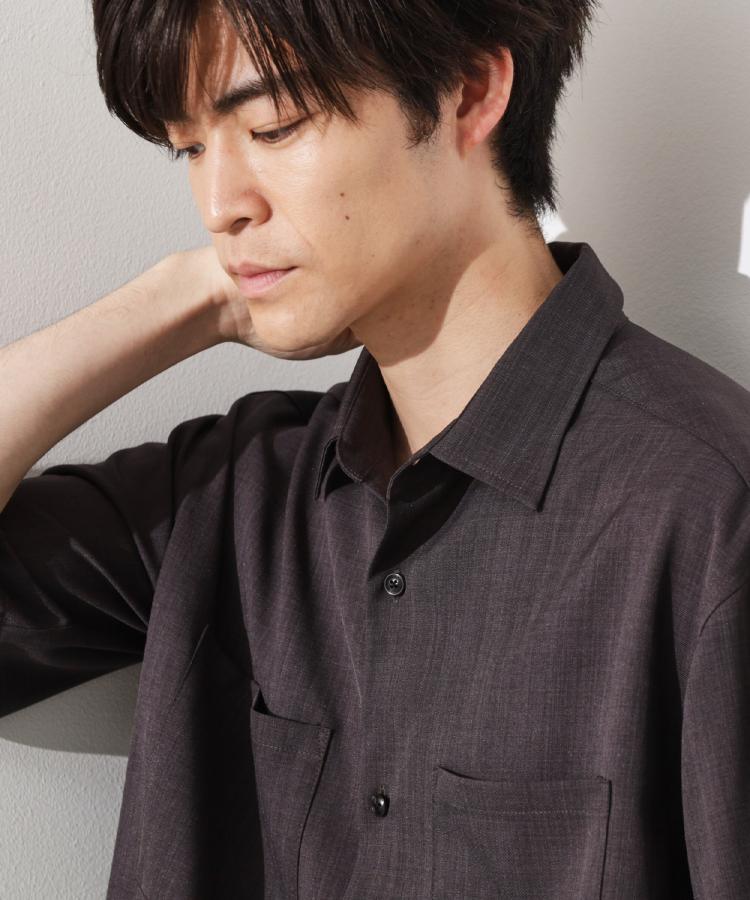 ザ ショップ ティーケー(メンズ) THE SHOP TK(Men) ドライポリシャツSS （チャコールグレー(014)） チャコールグレー(014)