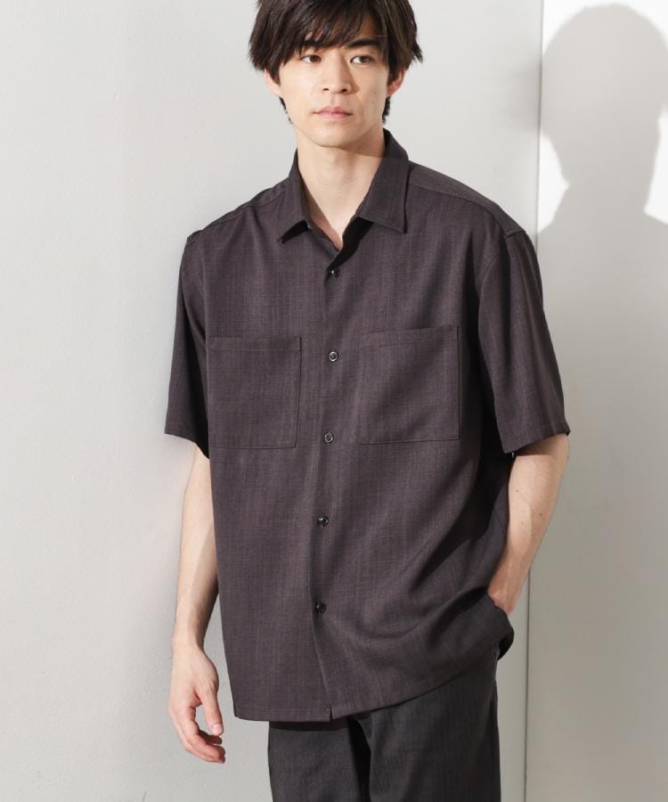 ザ ショップ ティーケー(メンズ) THE SHOP TK(Men) ドライポリシャツSS （チャコールグレー(014)） チャコールグレー(014)