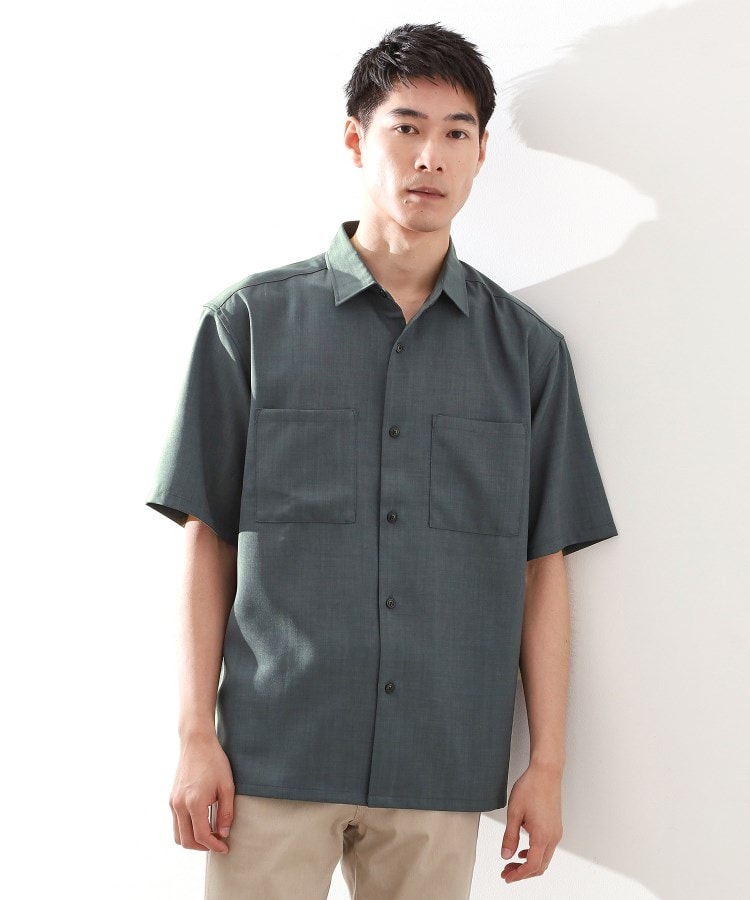 ザ ショップ ティーケー(メンズ) THE SHOP TK(Men) ドライポリシャツSS （チャコールグレー(014)） チャコールグレー(014)