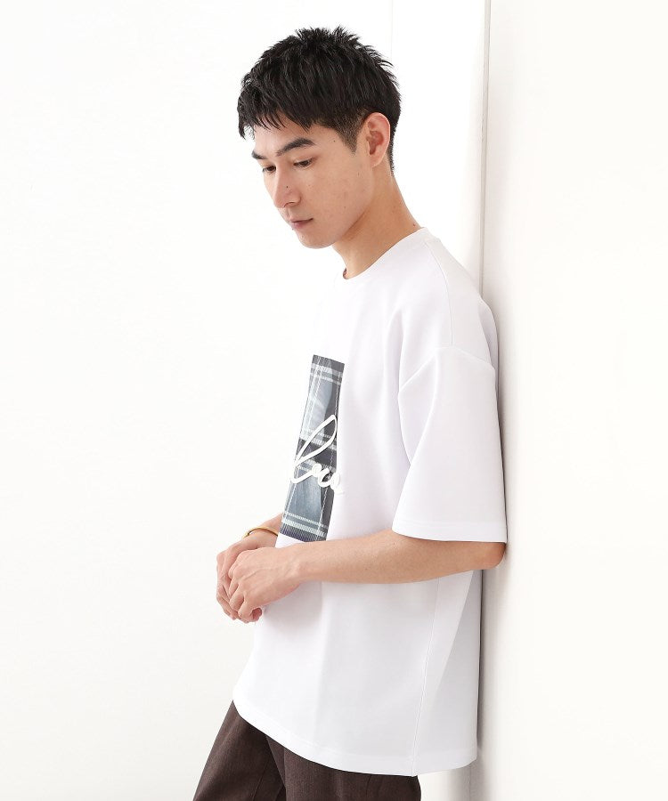 ザ ショップ ティーケー(メンズ) THE SHOP TK(Men) コード刺繍フォトTEE （オフホワイト(103)） オフホワイト(103)