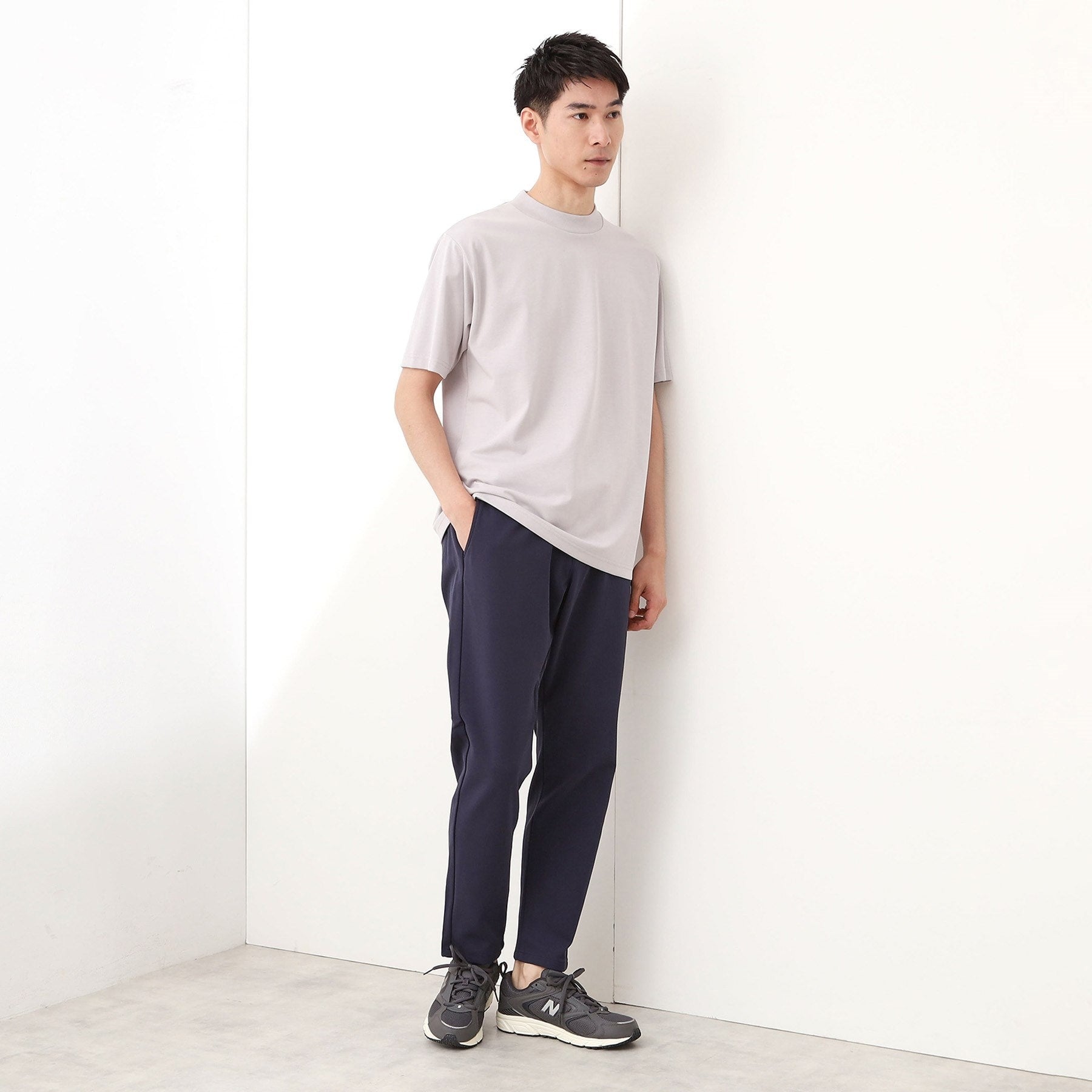 ザ ショップ ティーケー(メンズ) THE SHOP TK(Men) モックネックプレーティング天竺 （ライトグレー(011)） ライトグレー(011)
