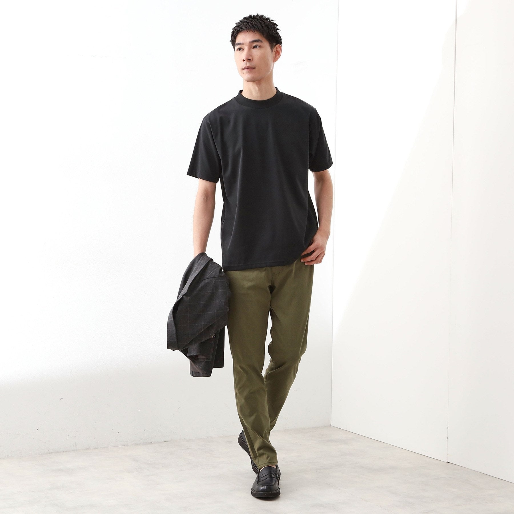 ザ ショップ ティーケー(メンズ) THE SHOP TK(Men) モックネックプレーティング天竺 （ライトグレー(011)） ライトグレー(011)