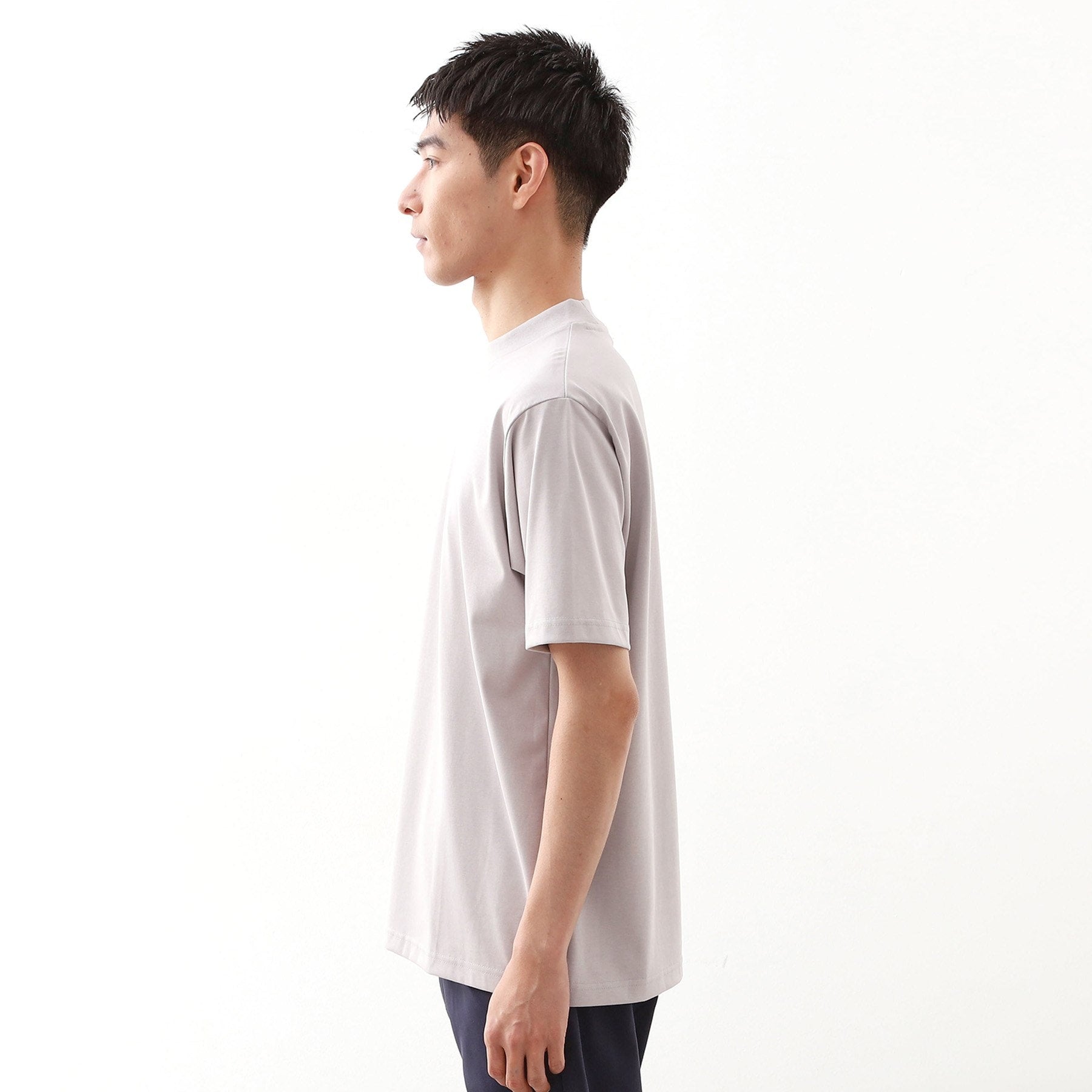 ザ ショップ ティーケー(メンズ) THE SHOP TK(Men) モックネックプレーティング天竺 （ライトグレー(011)） ライトグレー(011)