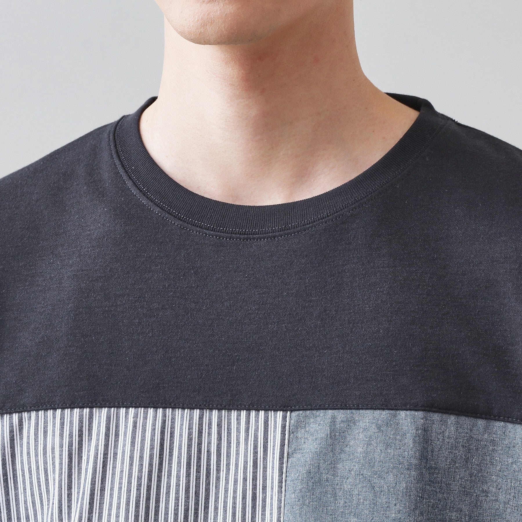 ザ ショップ ティーケー(メンズ) THE SHOP TK(Men) パネル切替半袖Tシャツ （オフホワイト(003)） オフホワイト(003)